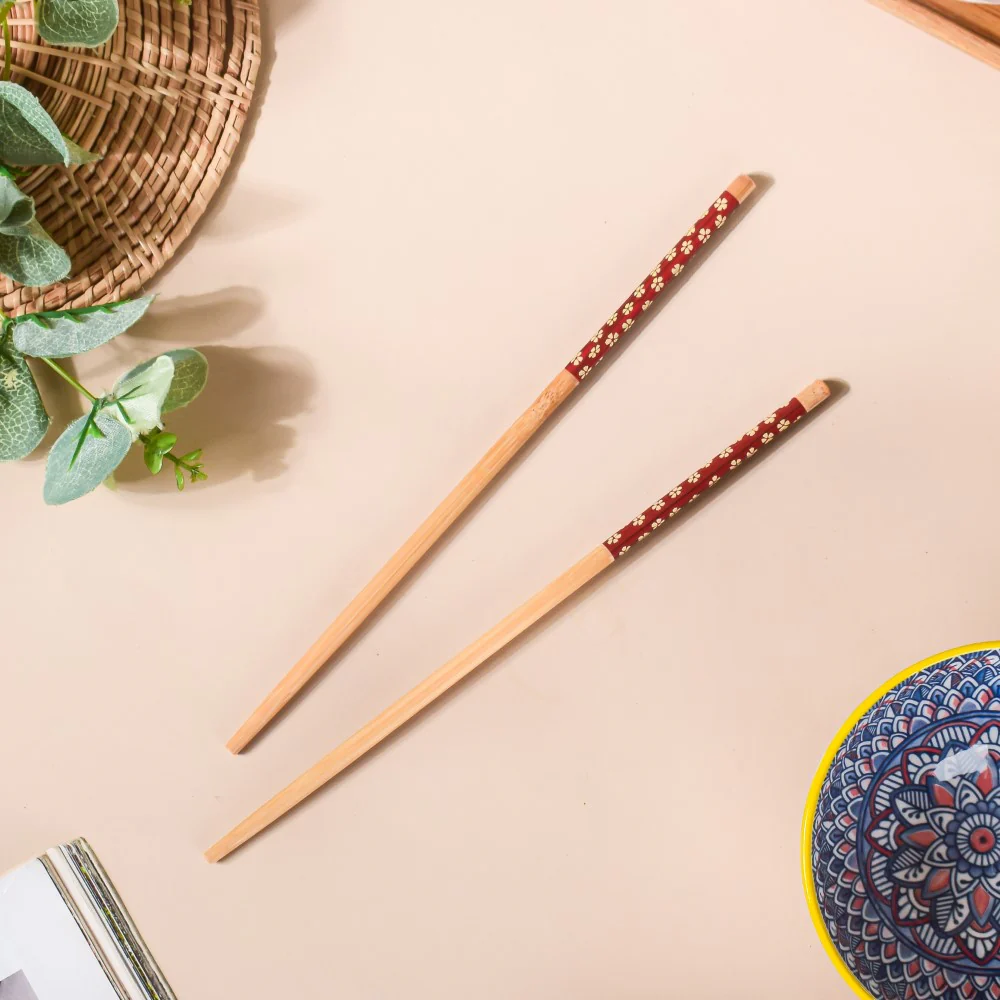 Mandala Snack Bowl & Chopstick Multicolour Set Of 6 - Image 8