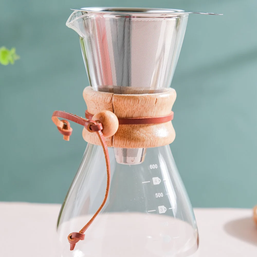 Manual Drip Coffee Filter With Glass Carafe Large 600ml - Image 6