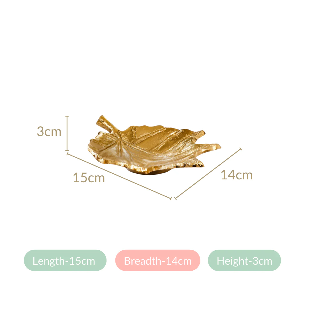 Maple Leaf Decorative Metal Tray Set Of 2 - Image 5