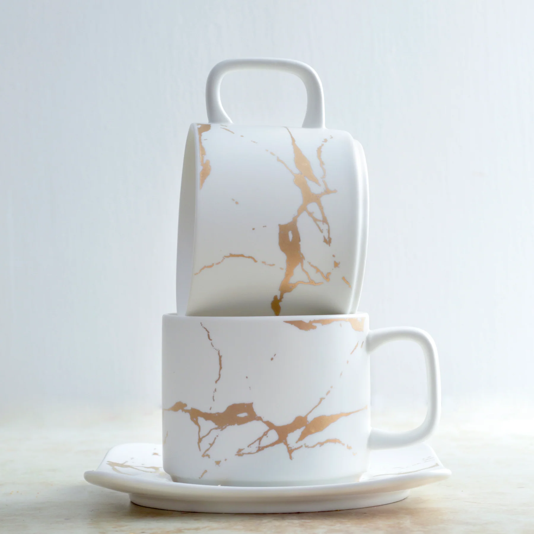 Marble Tea Cup and Saucer - Image 3