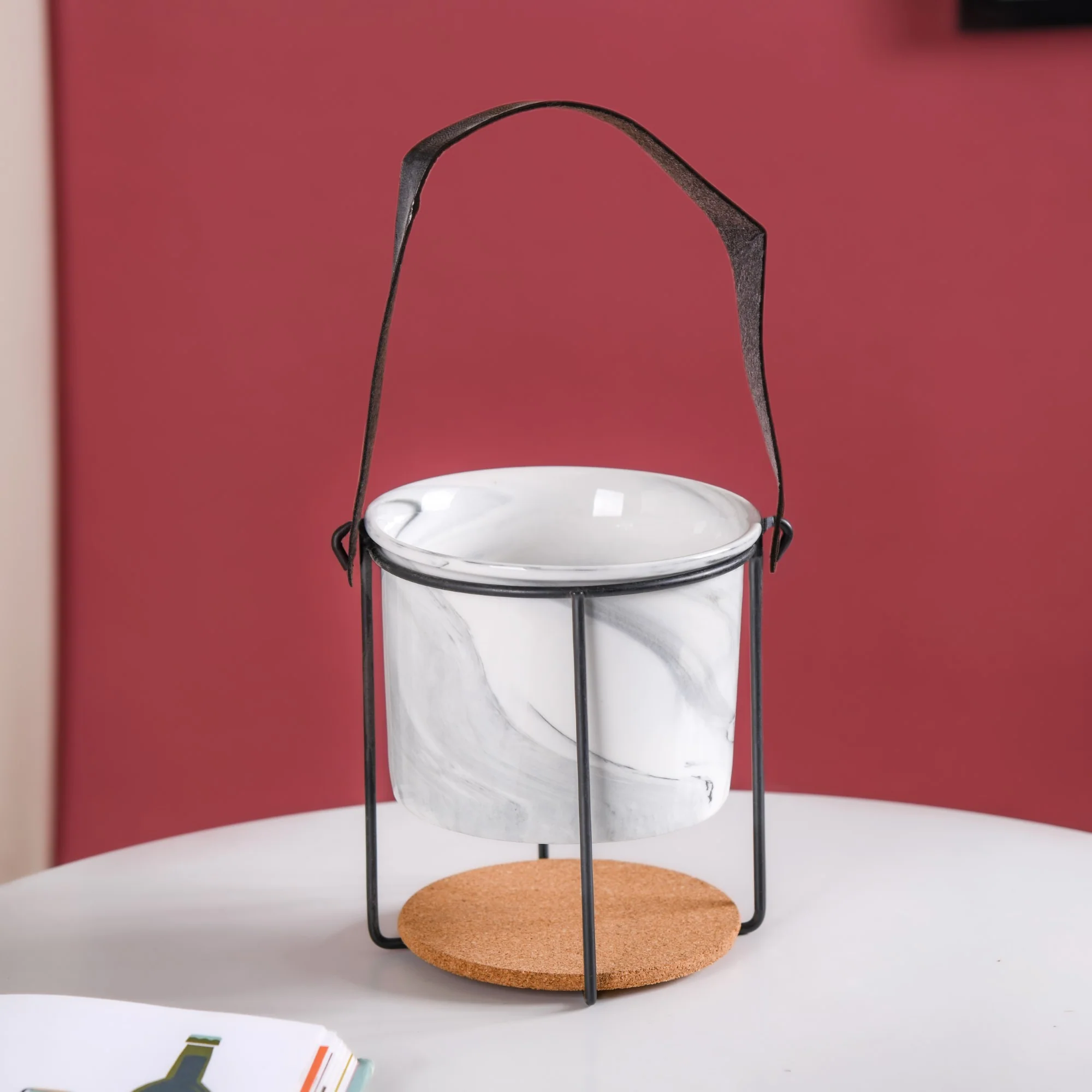 Marble Bucket Style Planter - Image 8