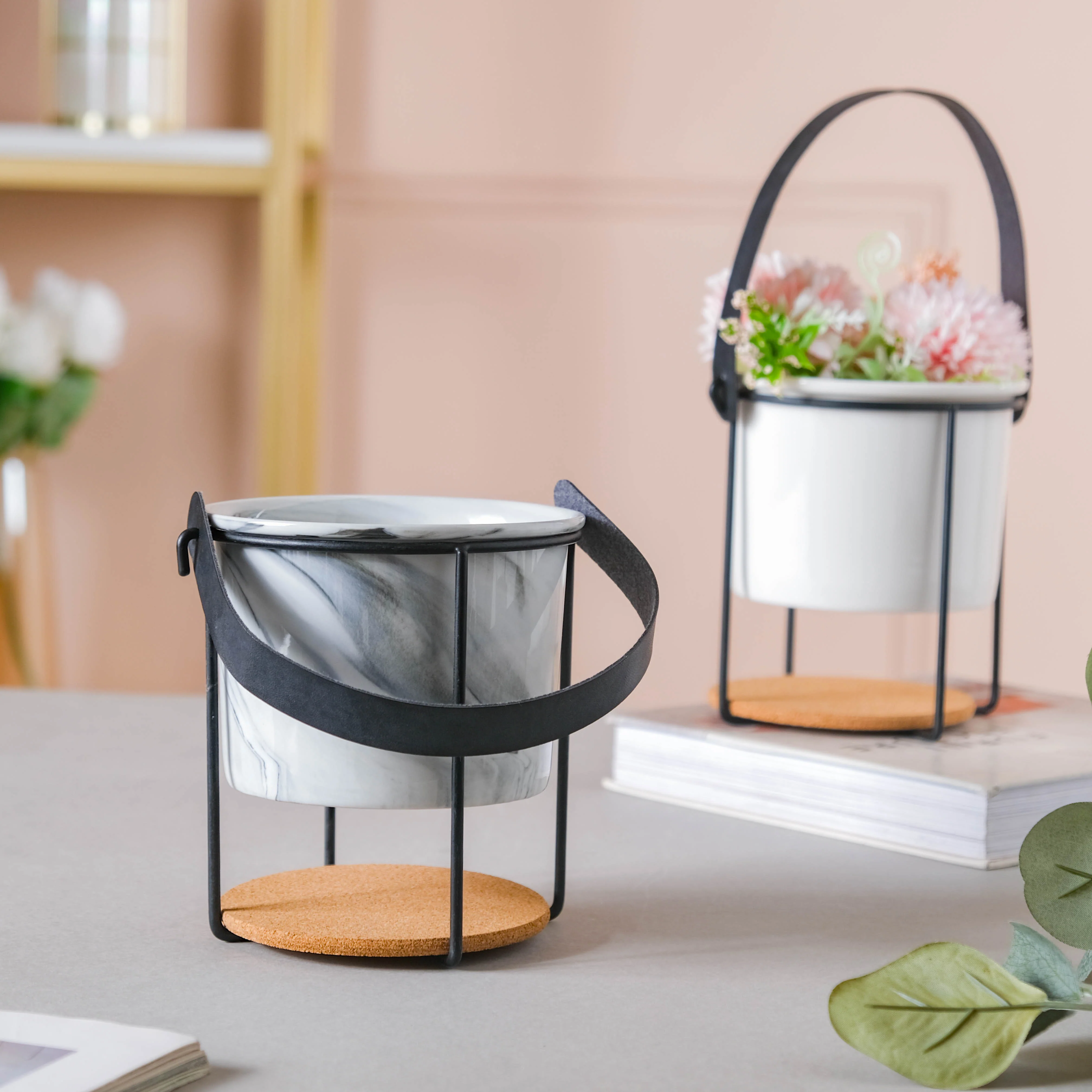 Marble Bucket Style Planter - Image 9