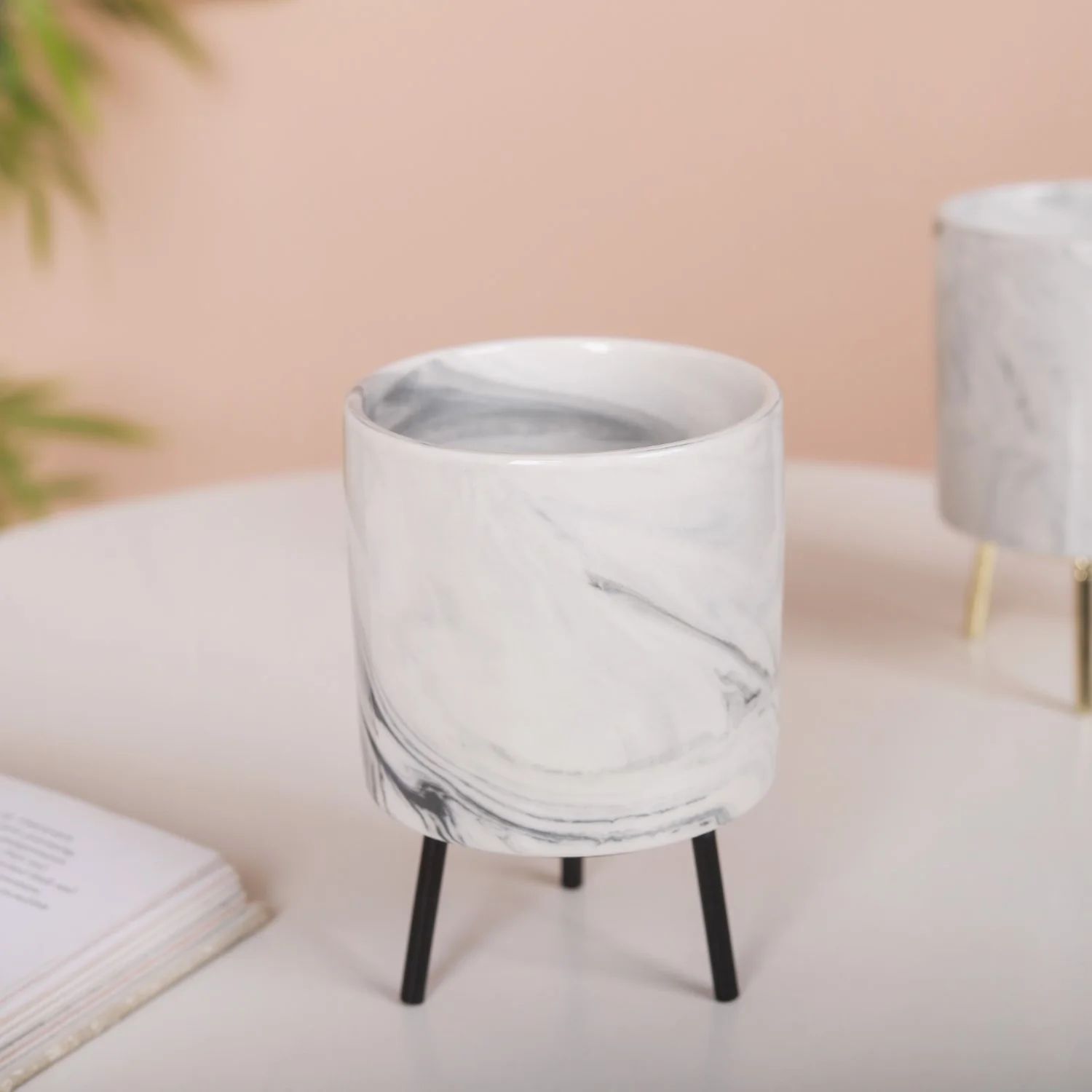 Marble Ceramic Indoor Planter - Image 4