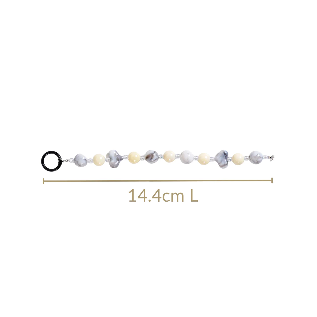 Marble Design Beaded Charms Keychain - Image 4