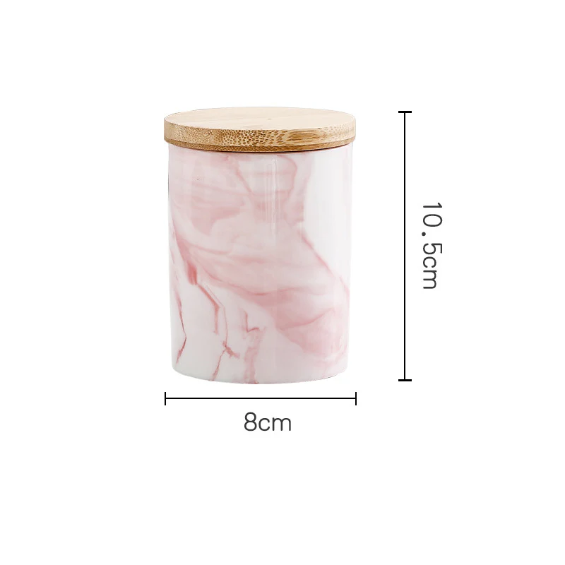 Marble Pink Jar with Lid - Image 7