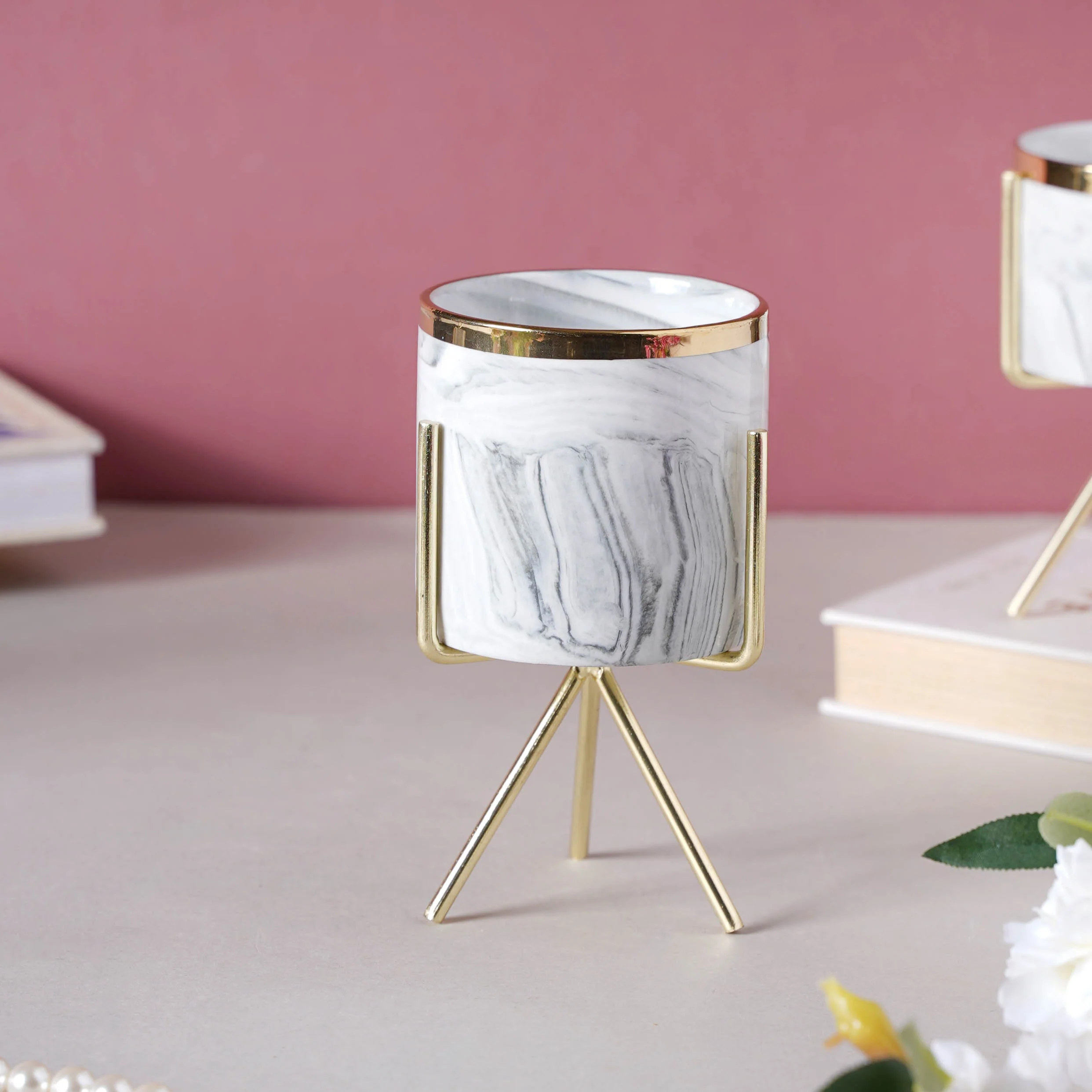 Marble Planter With Stand (M) - Image 5