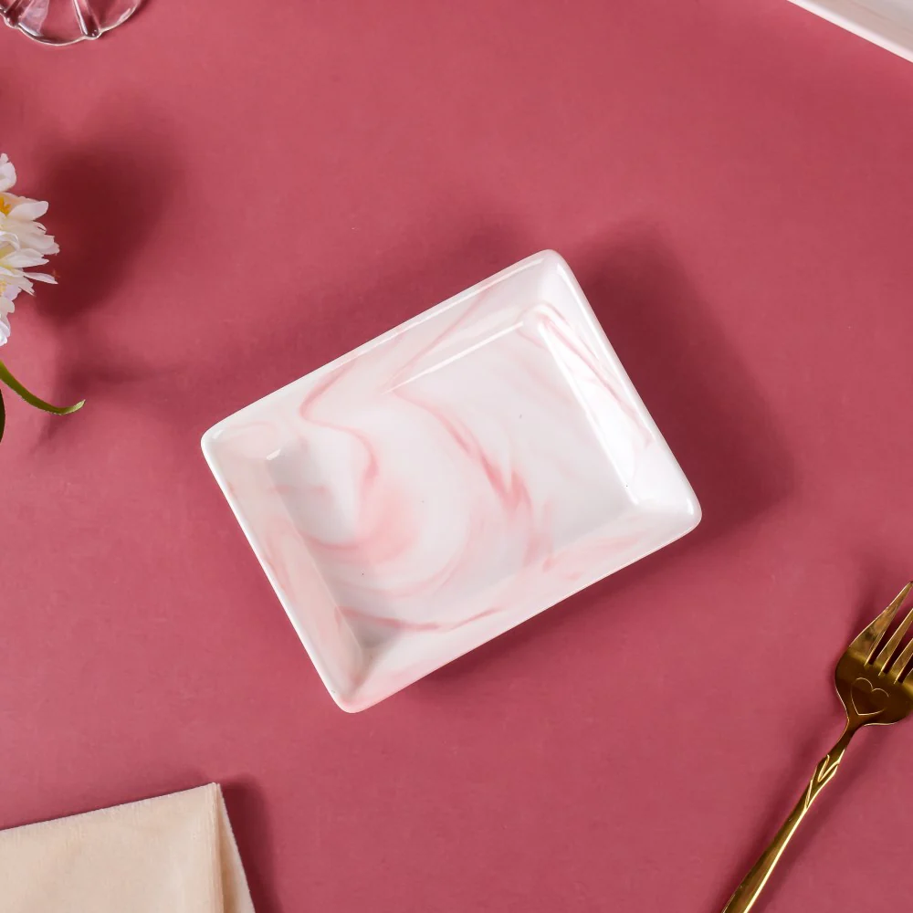 Marble Serving Platter Pink Small 5 inch - Image 5
