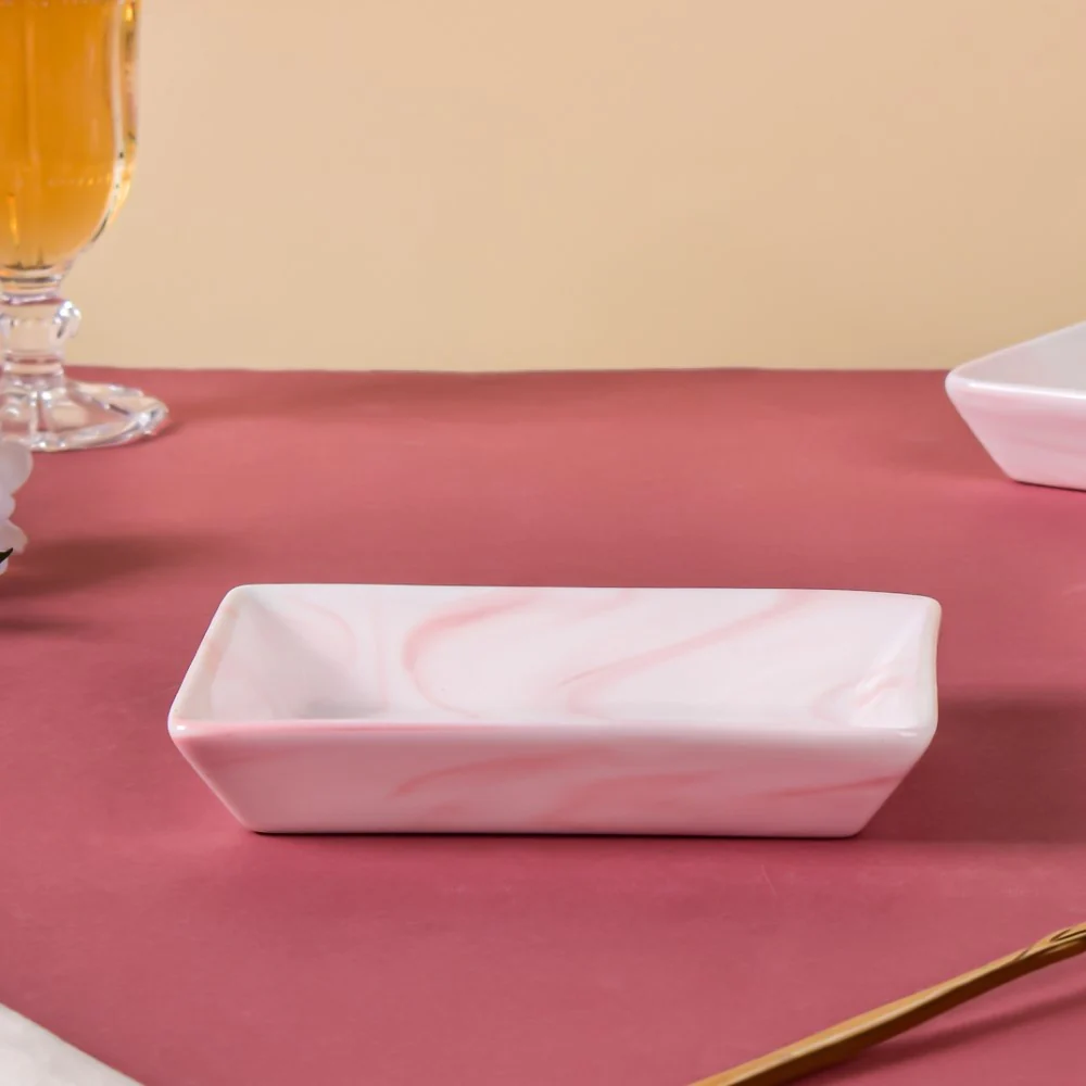 Marble Serving Platter Pink Small 5 inch - Image 6