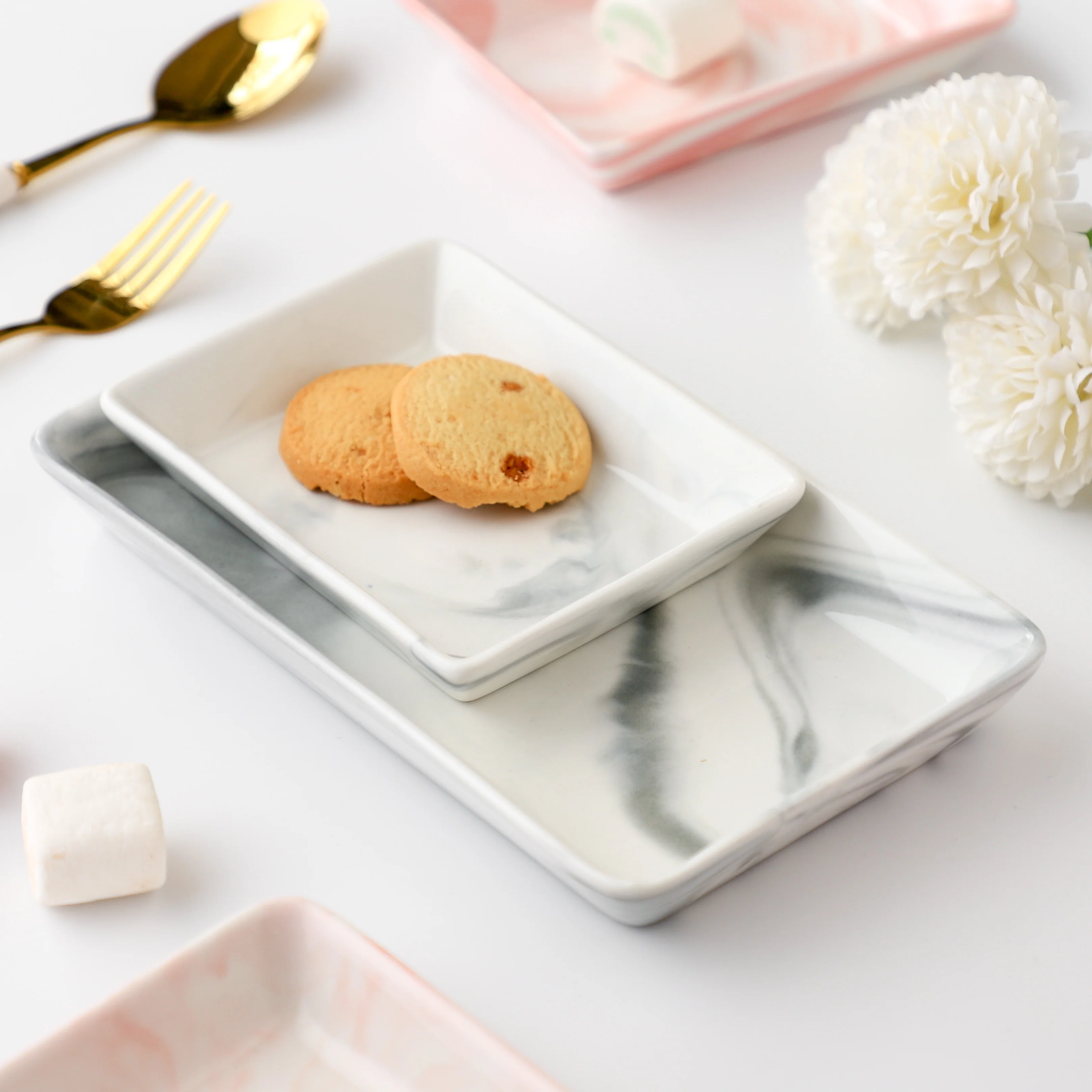 Marble Serving Platter Grey Small 5 Inch - Image 7