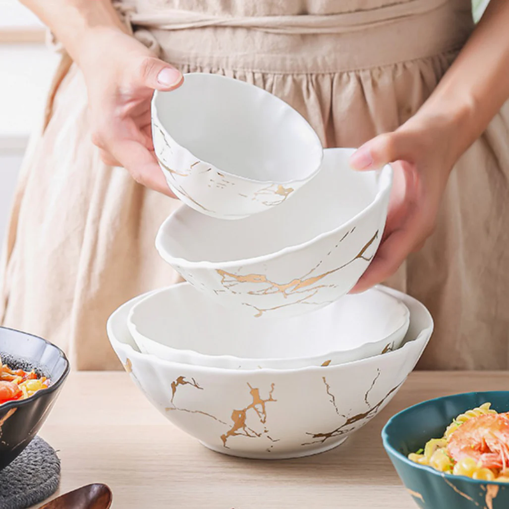 Marble Texture Soup Bowl - Image 2