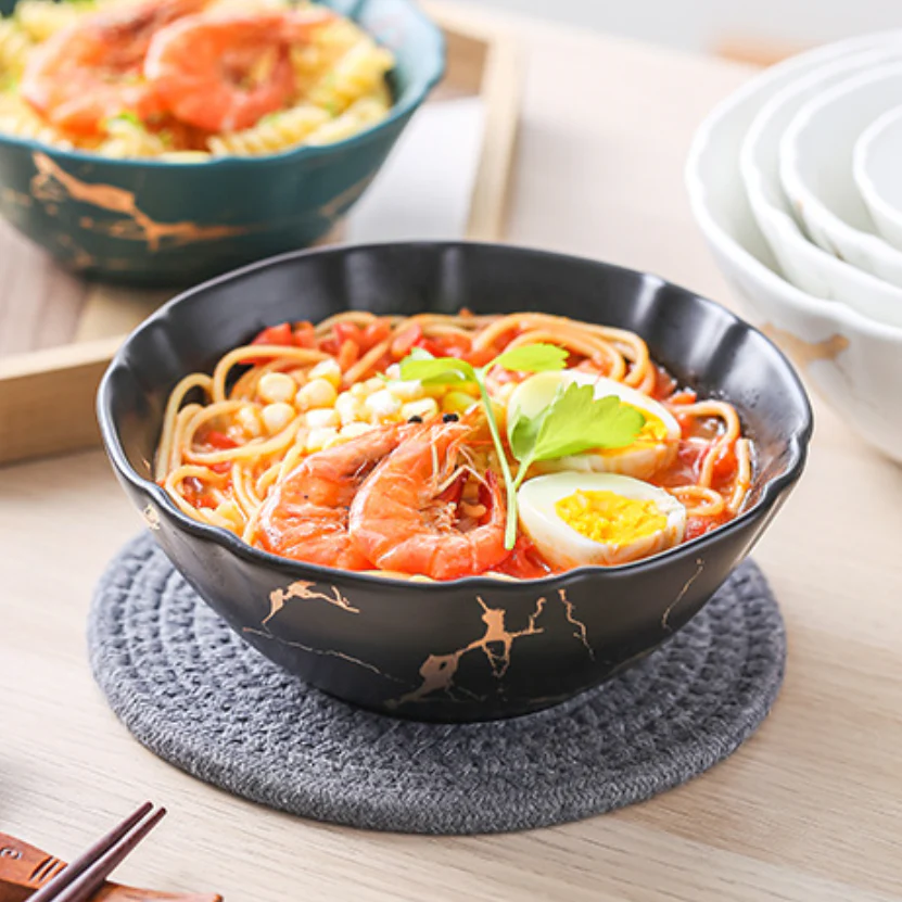 Marble Texture Soup Bowl - Image 7