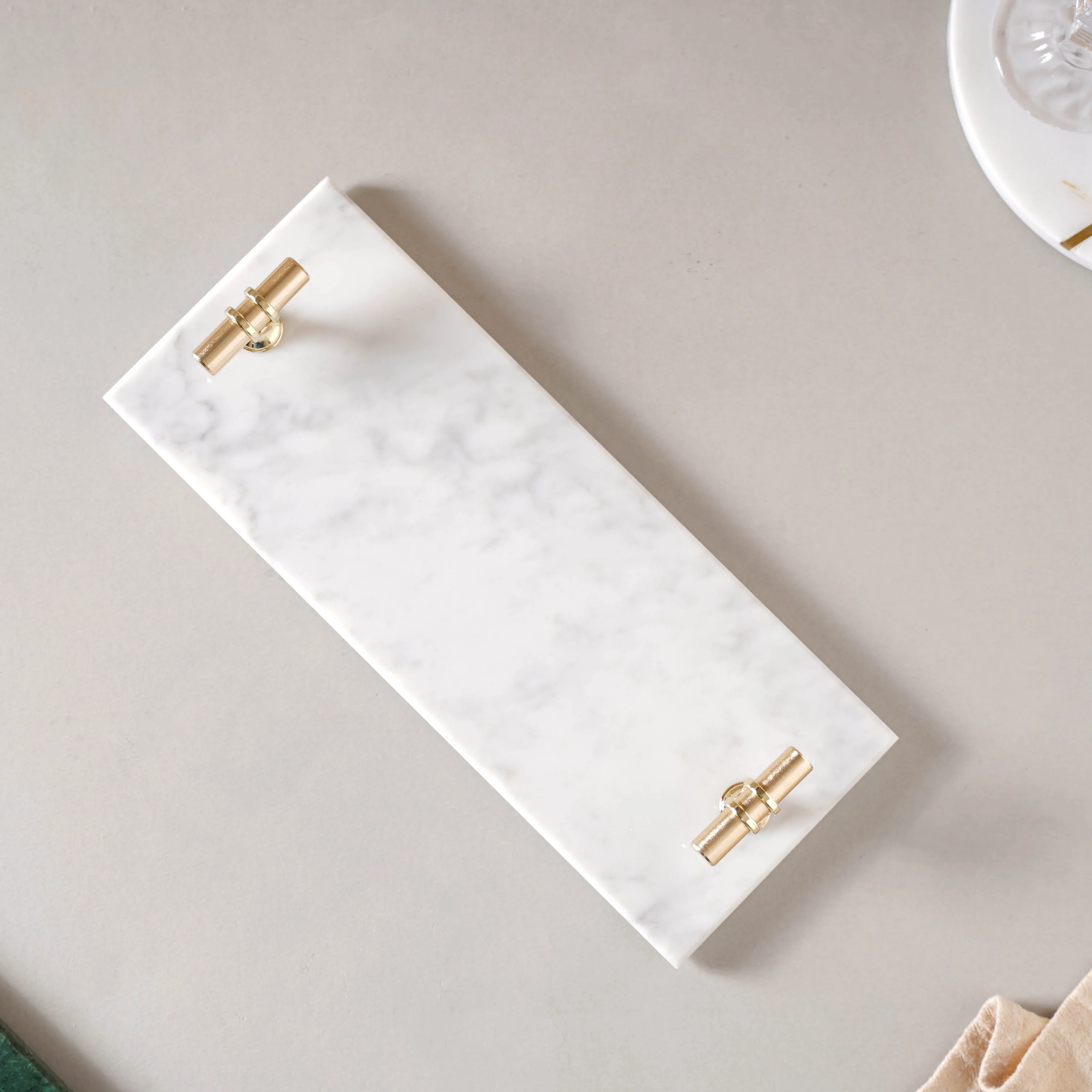 Marble Tray With Metal Handle - Image 11