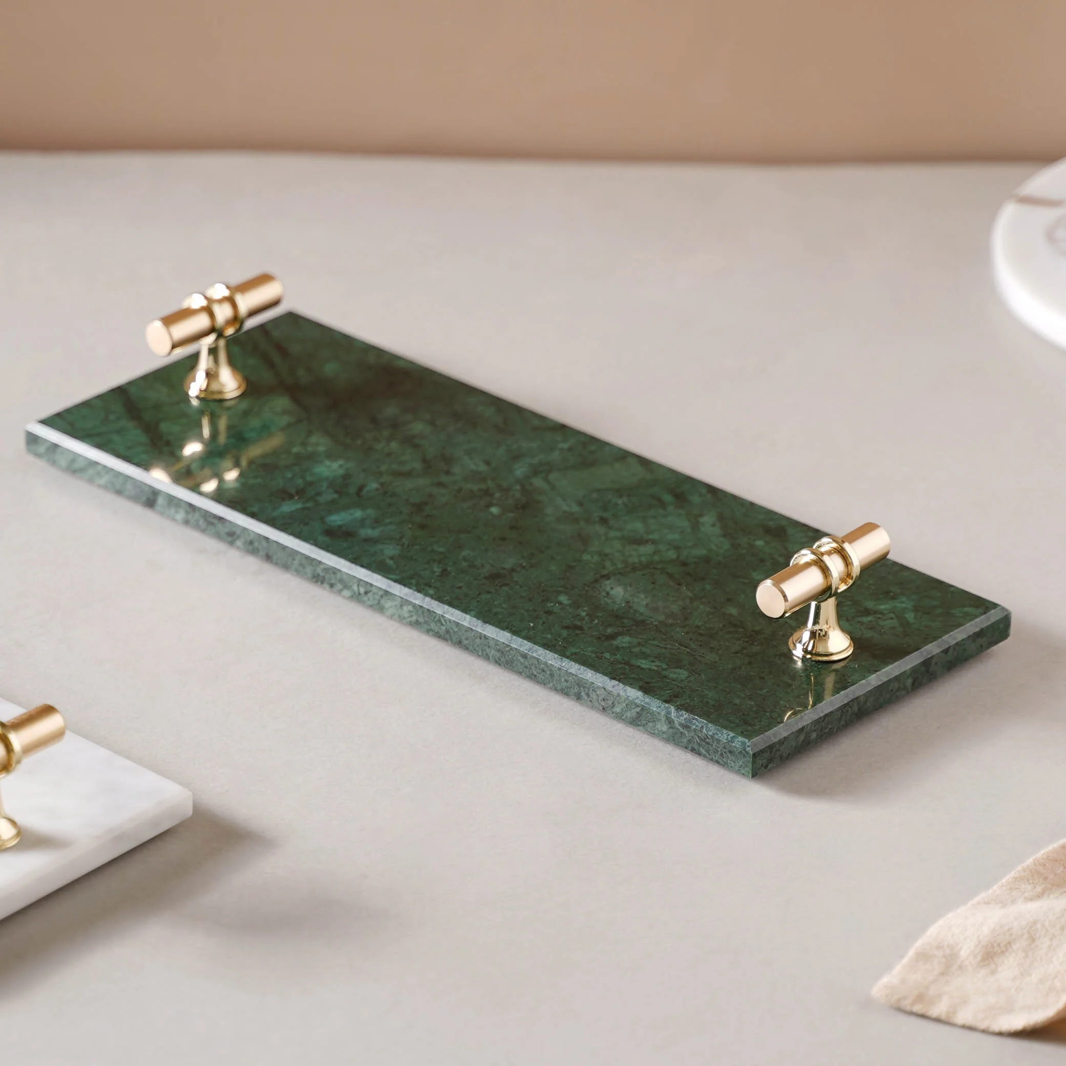 Marble Tray With Metal Handle - Image 8