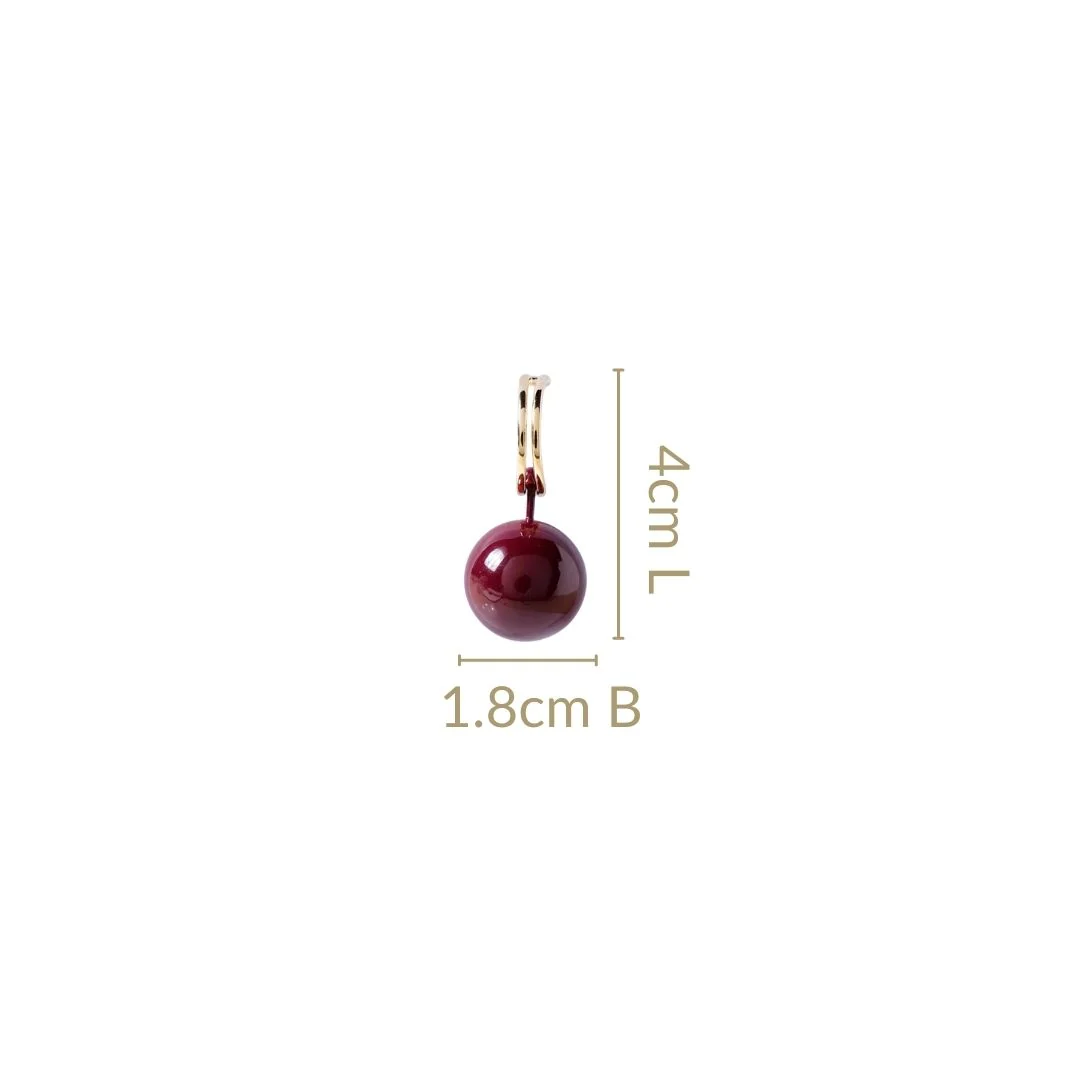 Maroon Grace Drop Dangler - Image 3