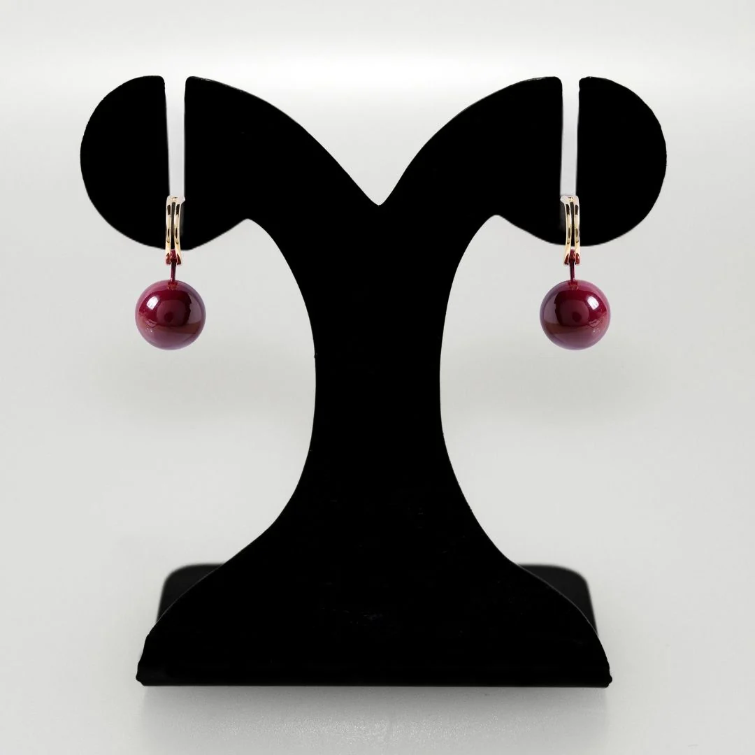 Maroon Grace Drop Dangler - Image 6