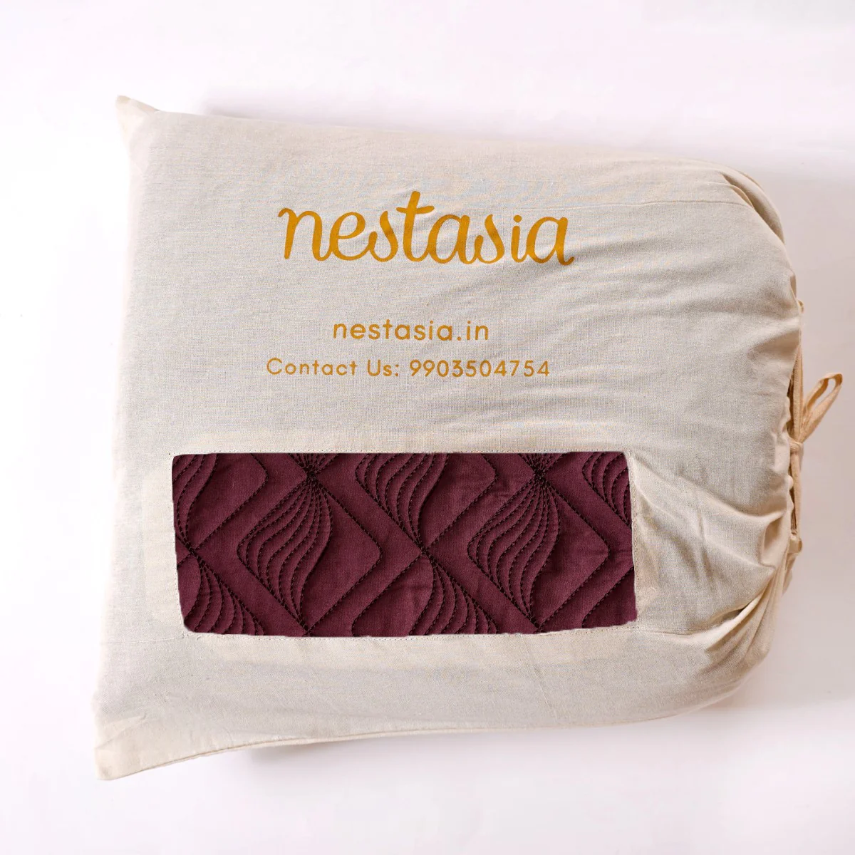 Marsala Embroidered 210TC Cotton Bed Cover With 2 Pillow Covers - Image 13
