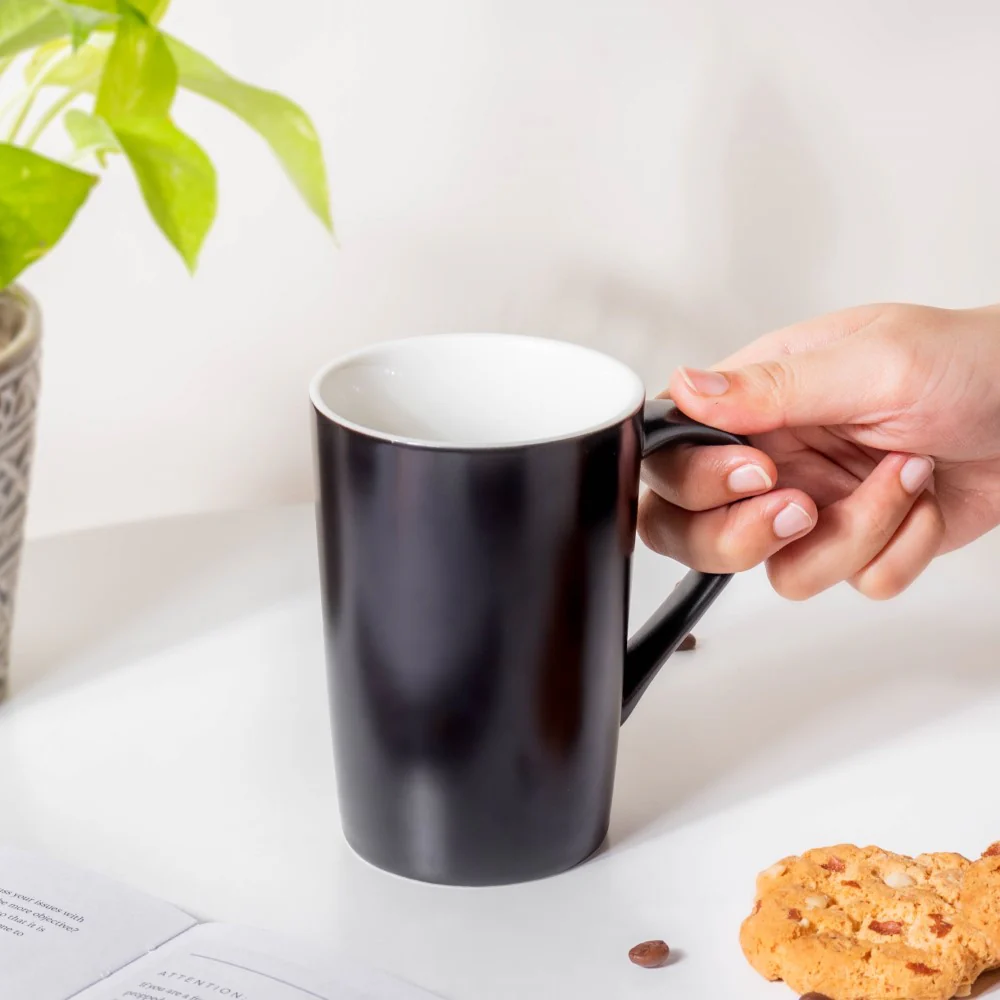 Matt Charcoal Black Mug 350 ml - Image 2