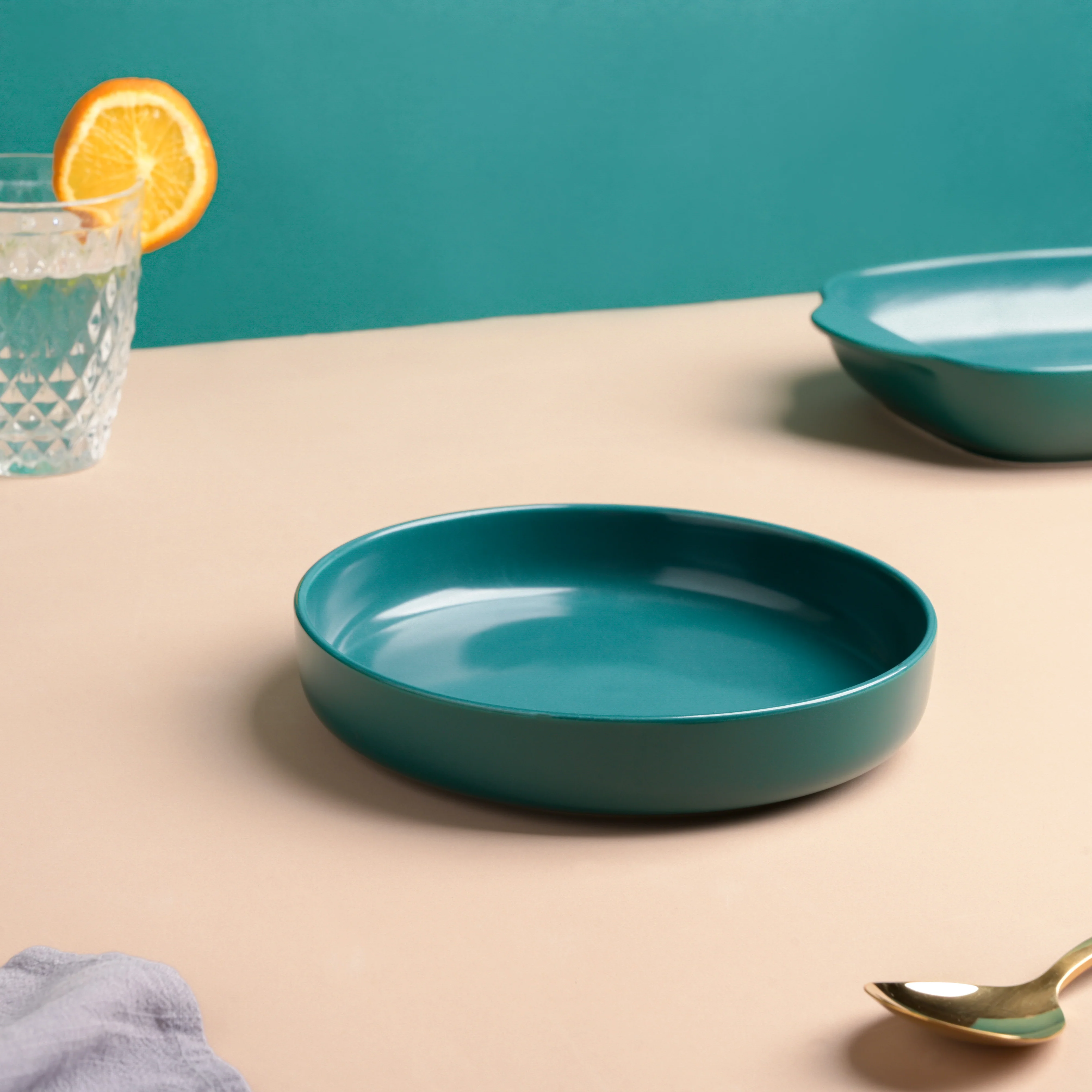 Matte Green Deep Plate - Image 6