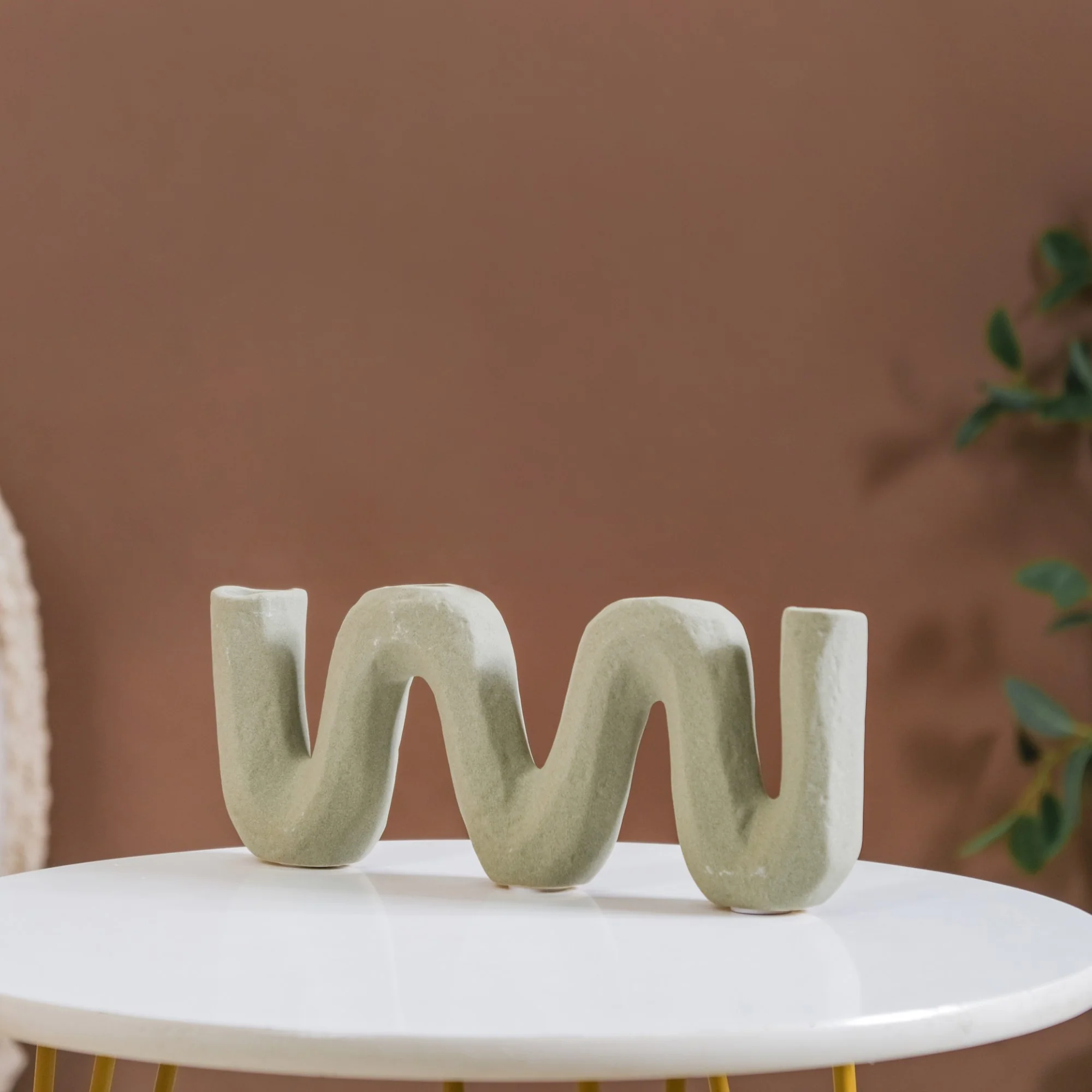Matte Organic Chevron Vase - Image 2