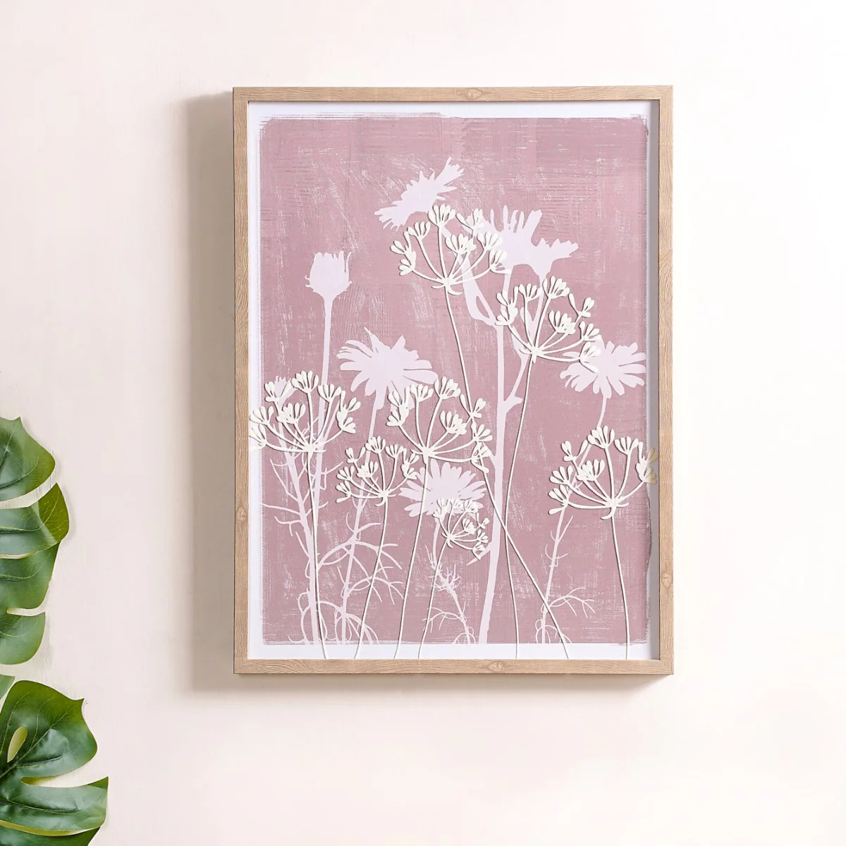 Mauve Emboss Print Wall Art Set Of 2 23x17 Inch - Image 3