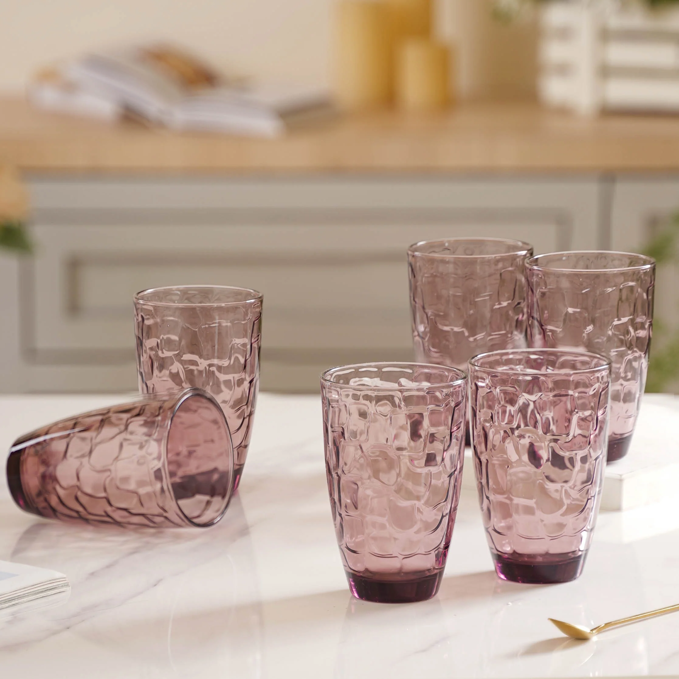Mauve Orchid Water Tumbler Set of 6 - Image 2