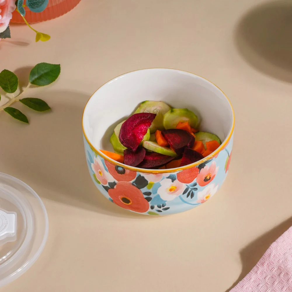 Meadow Muse Ceramic Lunch Box Blue 550 ml Set Of 2 - Image 13