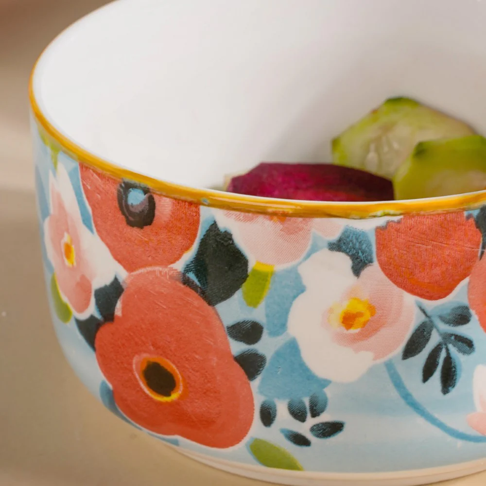 Meadow Muse Ceramic Lunch Box Blue 550 ml Set Of 2 - Image 17