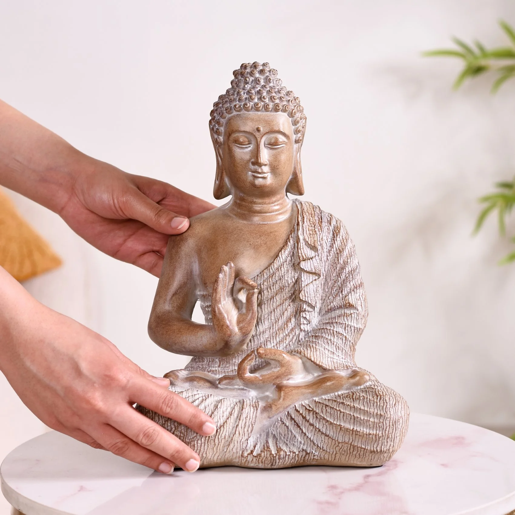 Meditating Buddha Mudra Showpiece For Home Decor - Image 2