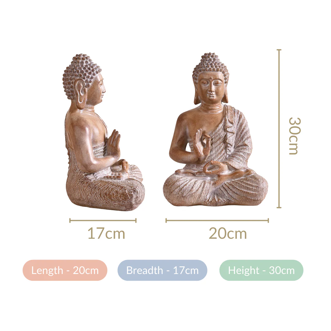 Meditating Buddha Mudra Showpiece For Home Decor - Image 4