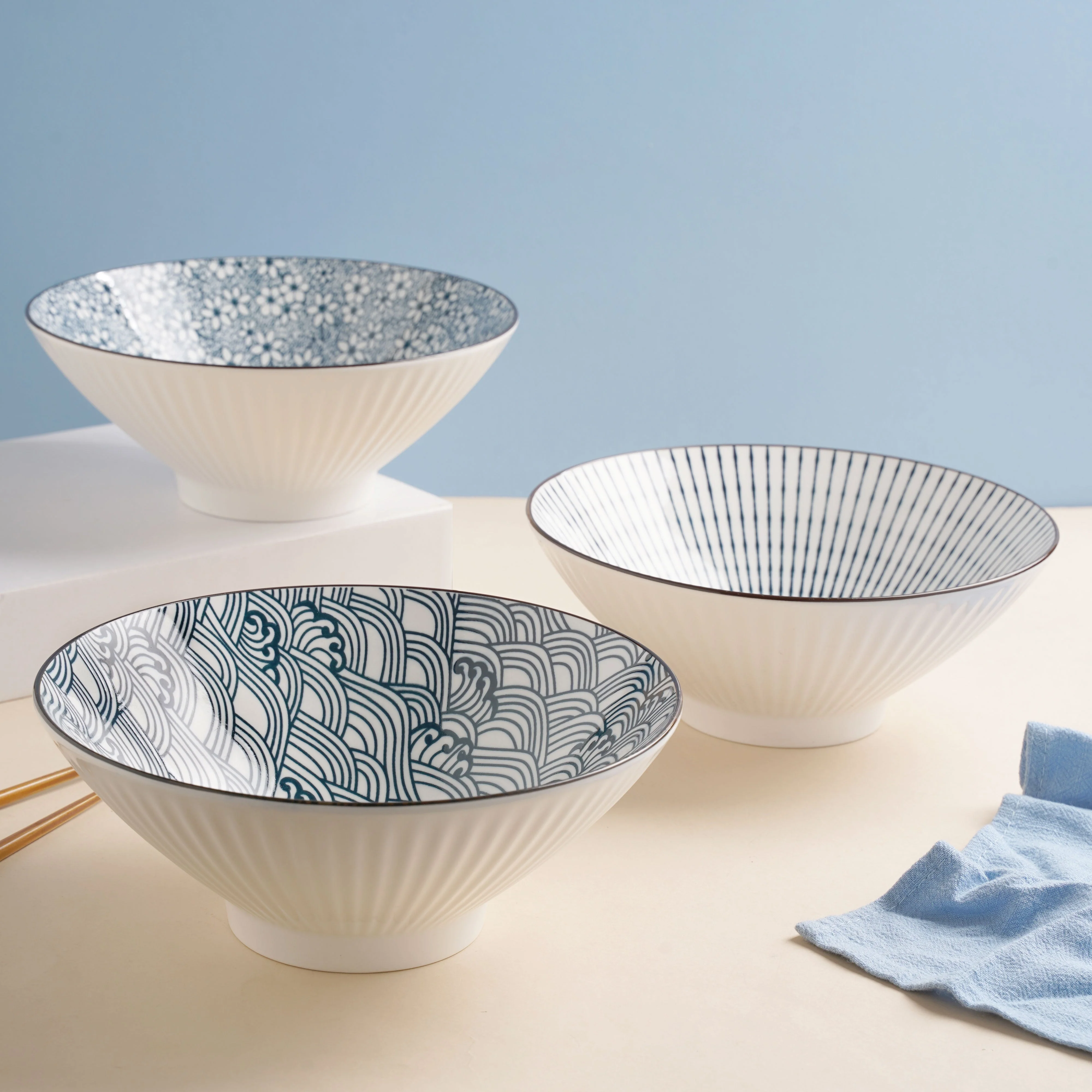 Meraki Ramen Bowl Scallop Patterns 700 ml - Image 3