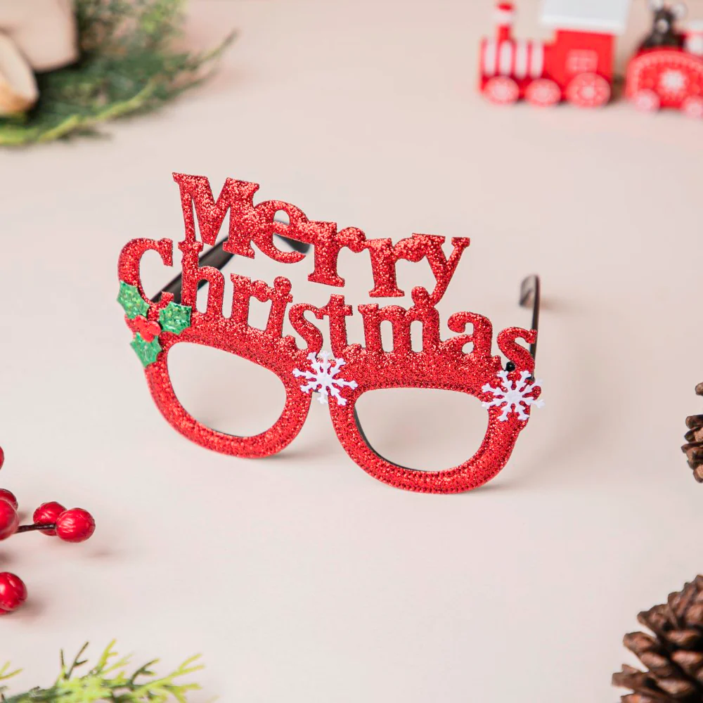 Merry Christmas Eye Frame and Hair Accessories Set of 5 - Image 4