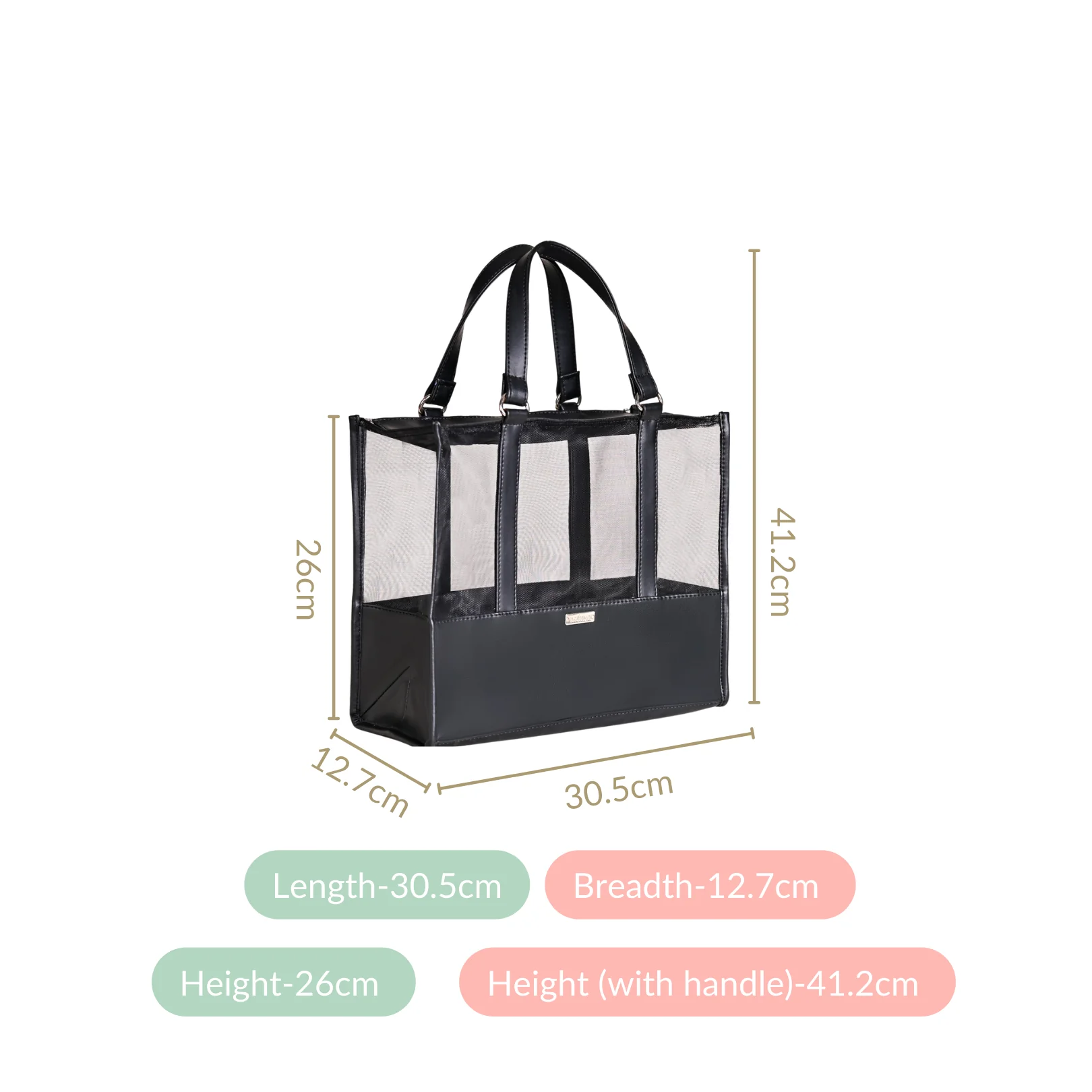 Mesh Lunch Bag Black - Image 4