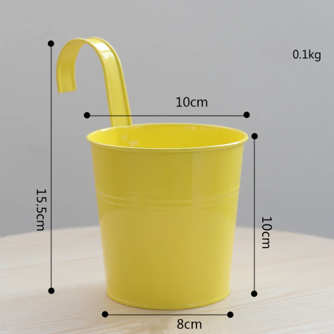 Metal Hanging Planter Basket With Handle - Image 6