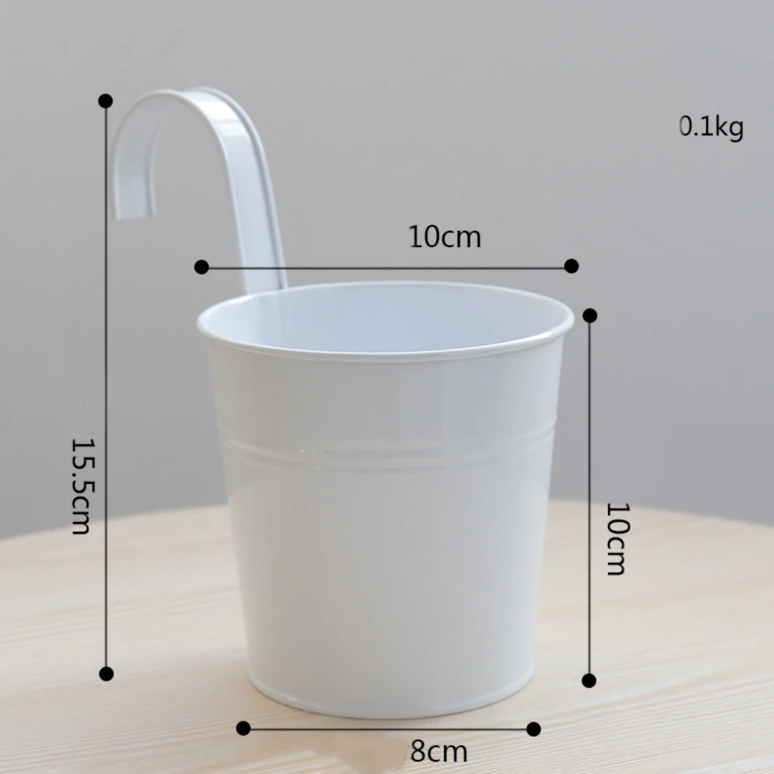 Metal Hanging Planter Basket With Handle - Image 9