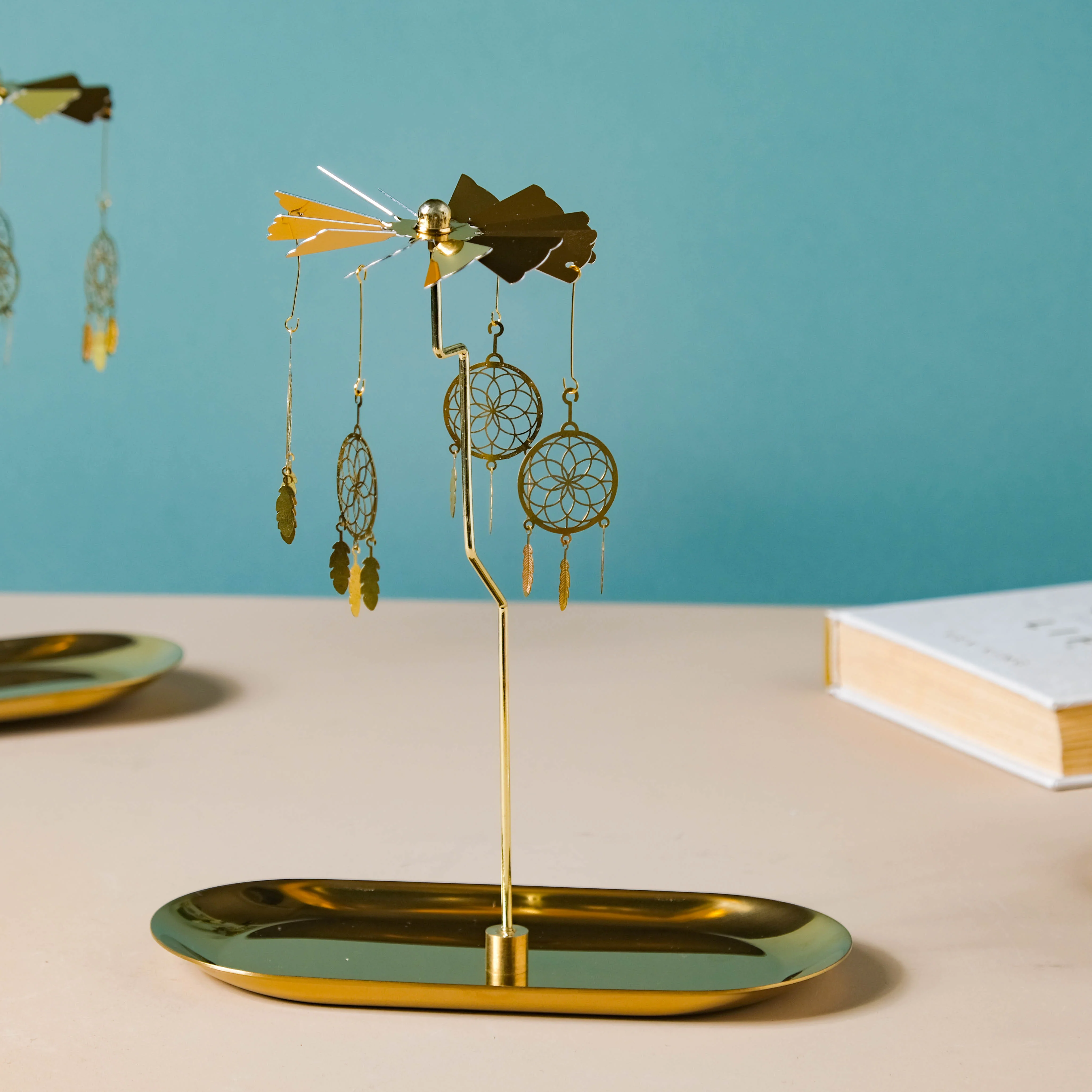Metal Carousel Decor Floral Dreamcatchers