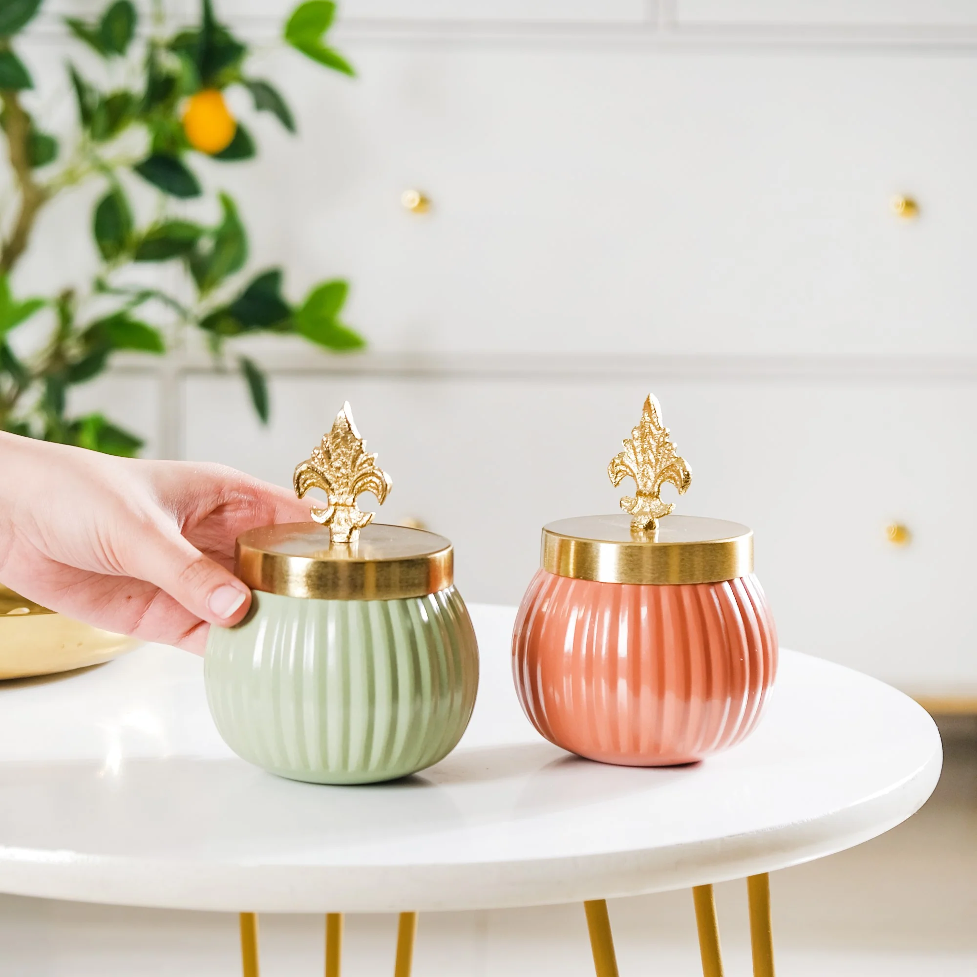 Metal Jar Set Of 2 - Image 2