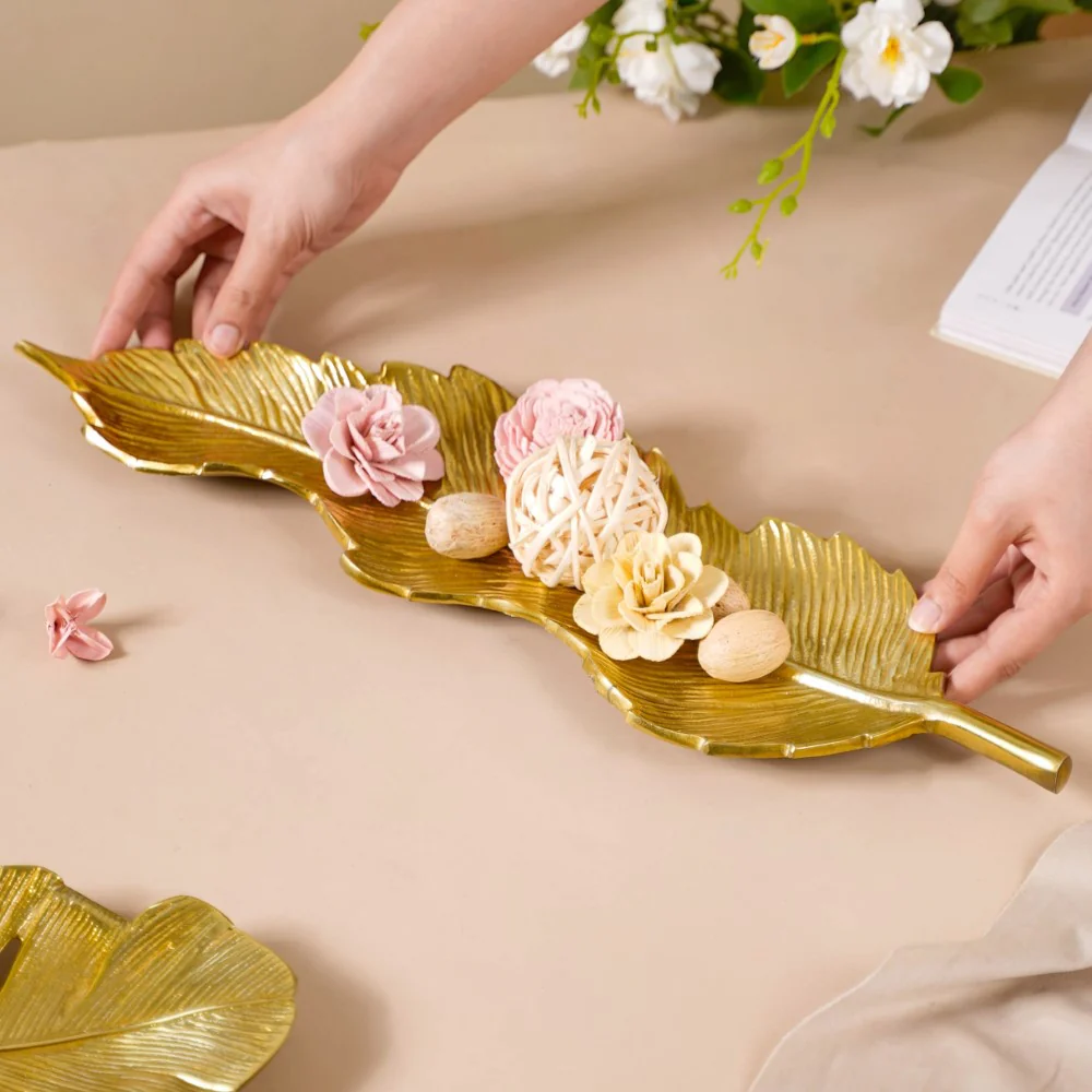 Metal Platter Gold 19 Inch - Image 2