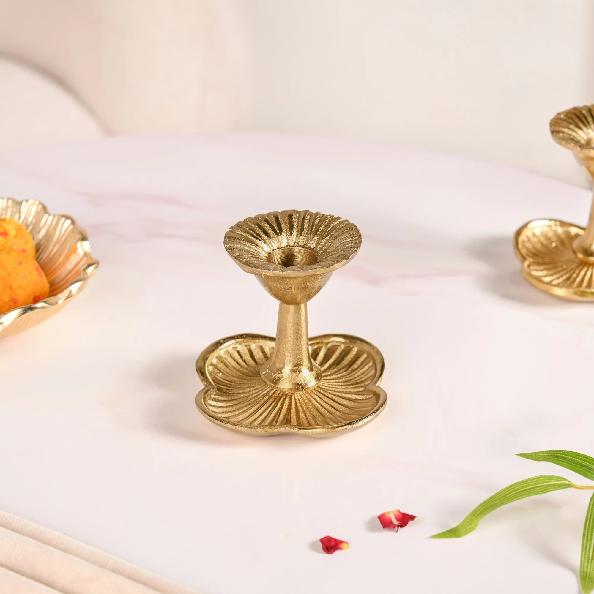 Metal Taper Candle Holder Set Of 2 Gold - Image 8