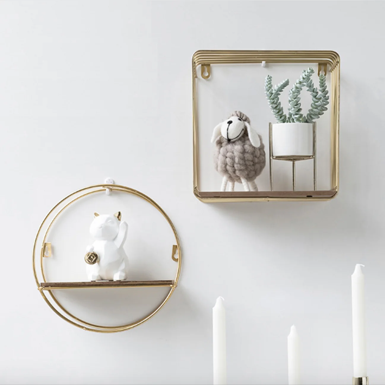 Metal and Wood Shelf