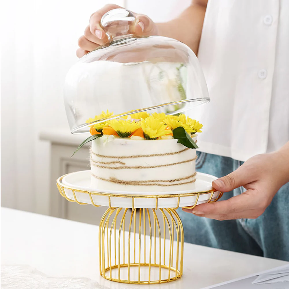 Metallic Cake Stand 8 inch - Image 2