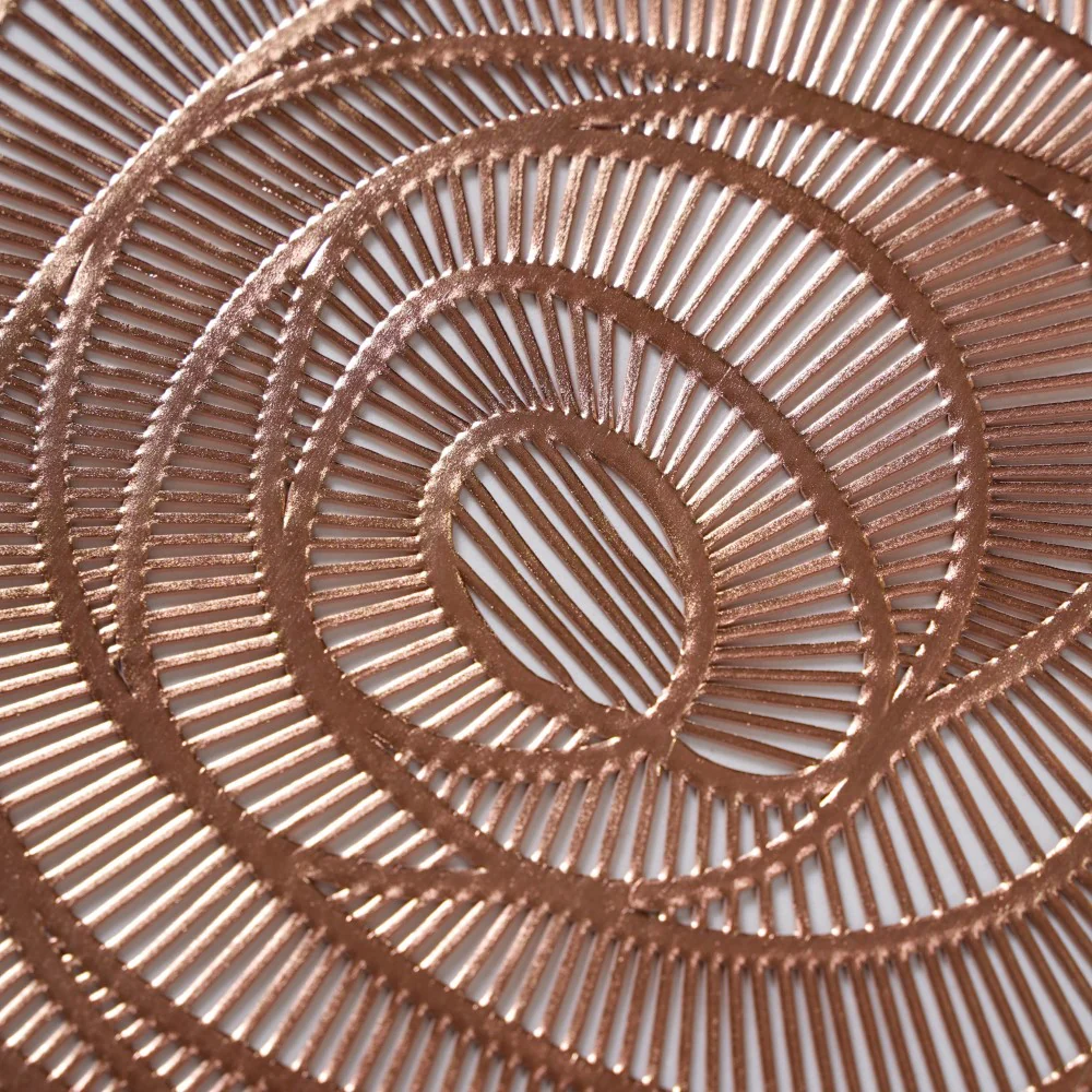 Metallic Rose Placemat Bronze Set Of 6 15 Inch - Image 6