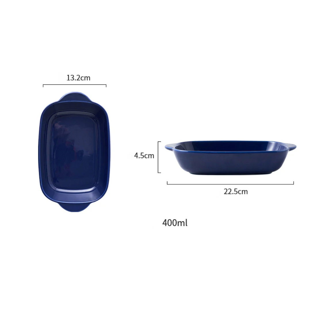 Microwave Oven Baking Dish Dark Blue 8.5 Inch - Image 5