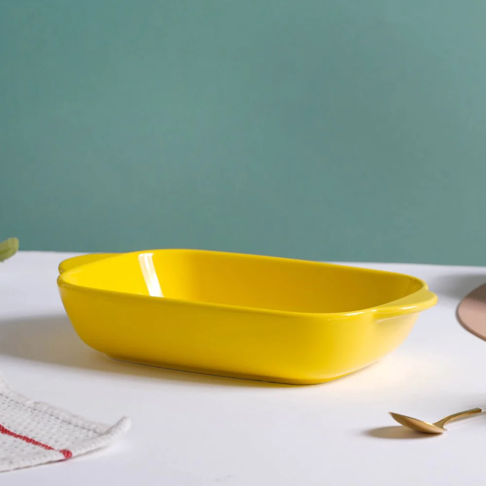 Microwave Oven Baking Dish Yellow 8.5 Inch - Image 6
