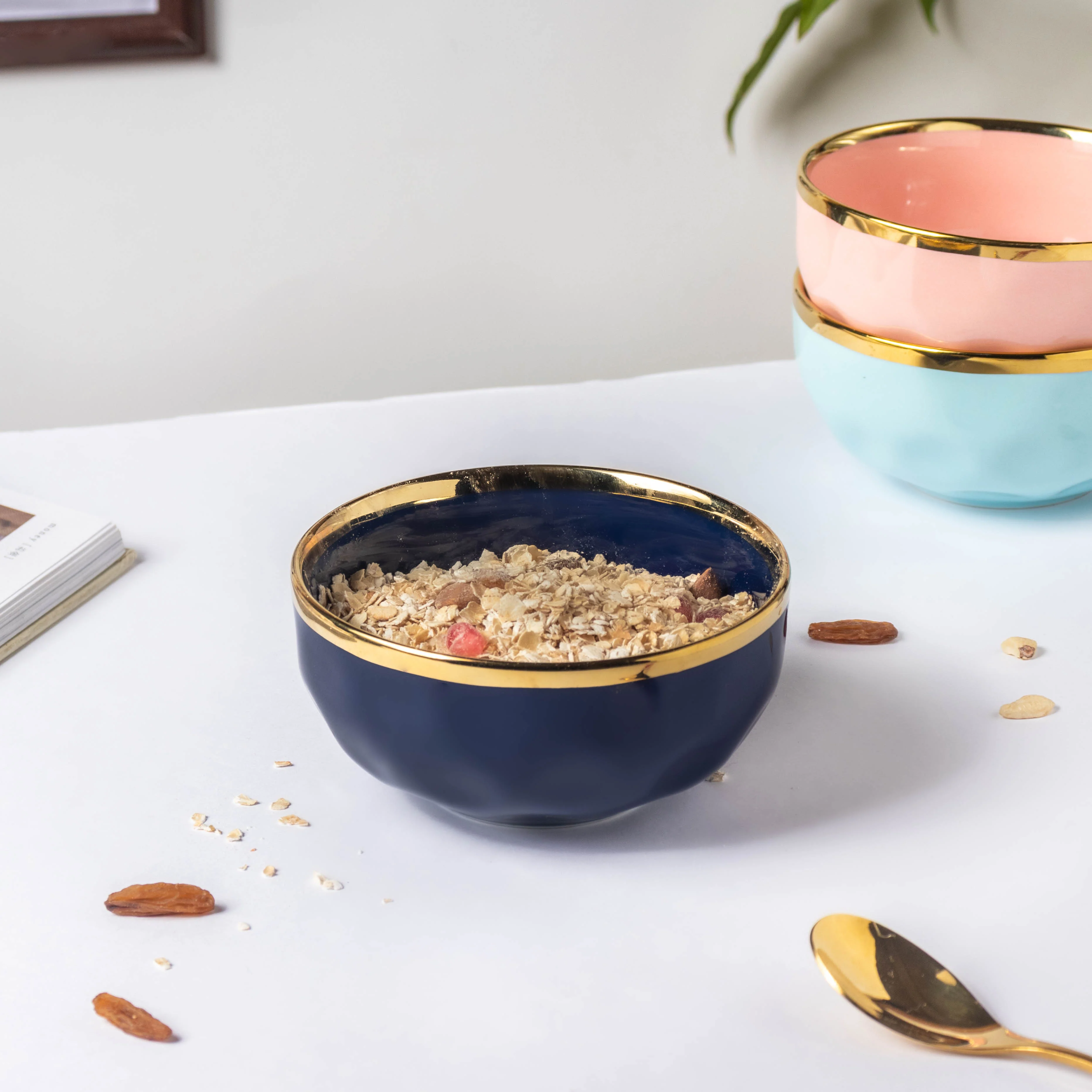 Midnight Blue Ceramic Soup Bowl