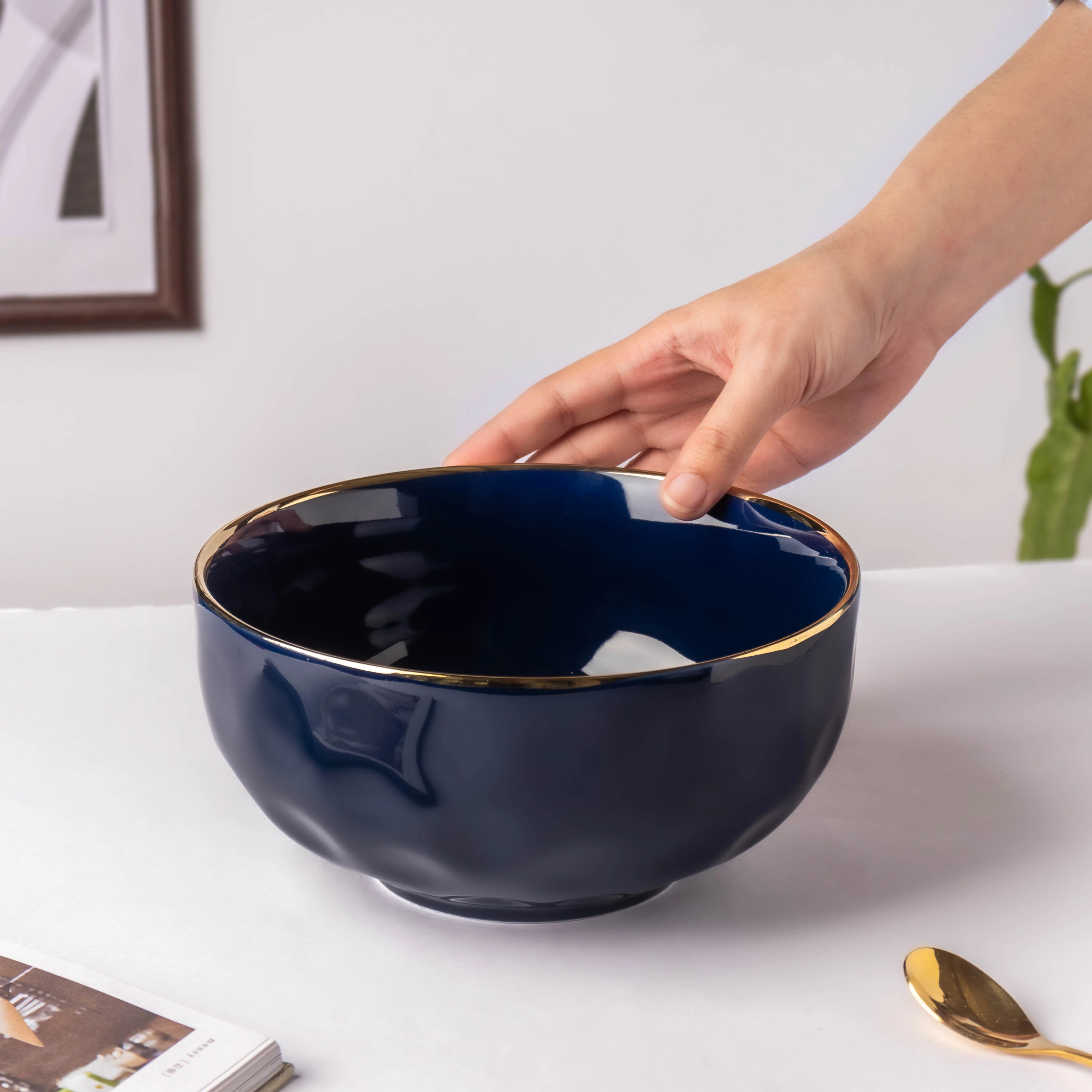 Midnight Blue Serving Bowl 8 Inch - Image 2