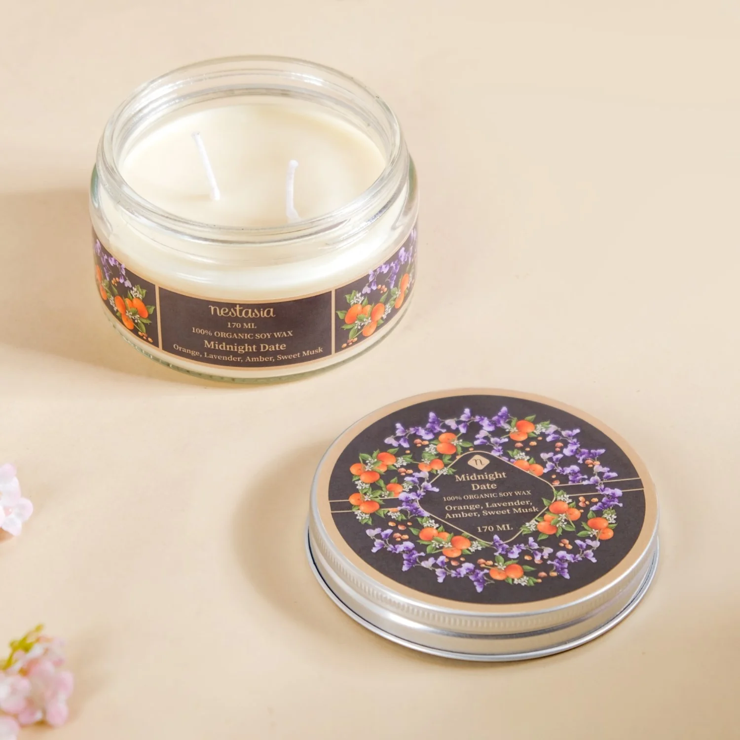 Midnight Date Scented Candle Jar For Aromatherapy 170ml - Image 7