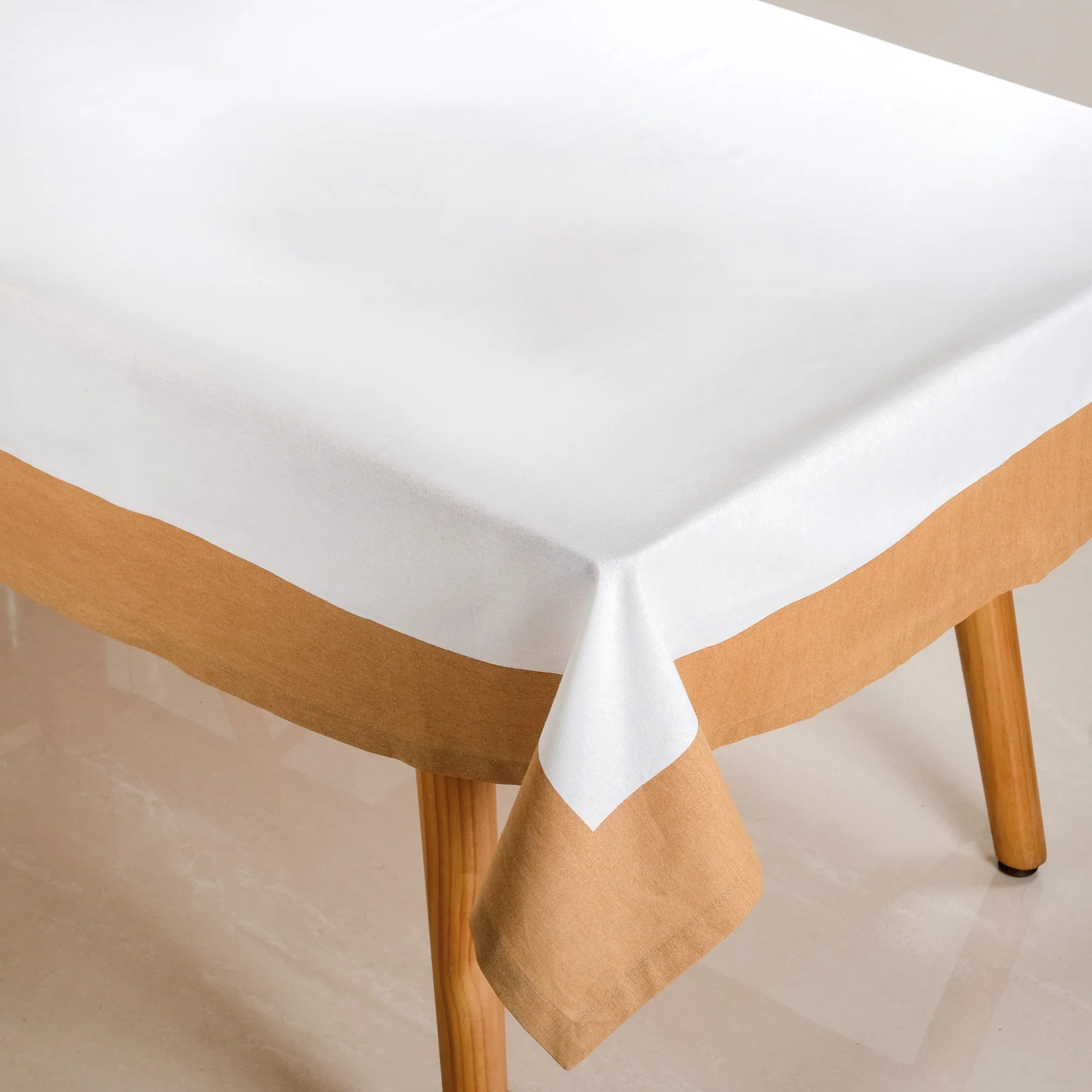 Midori Complete Table Linen Set With Mats Napkins Runner And Table Cloth In Brown - Image 5