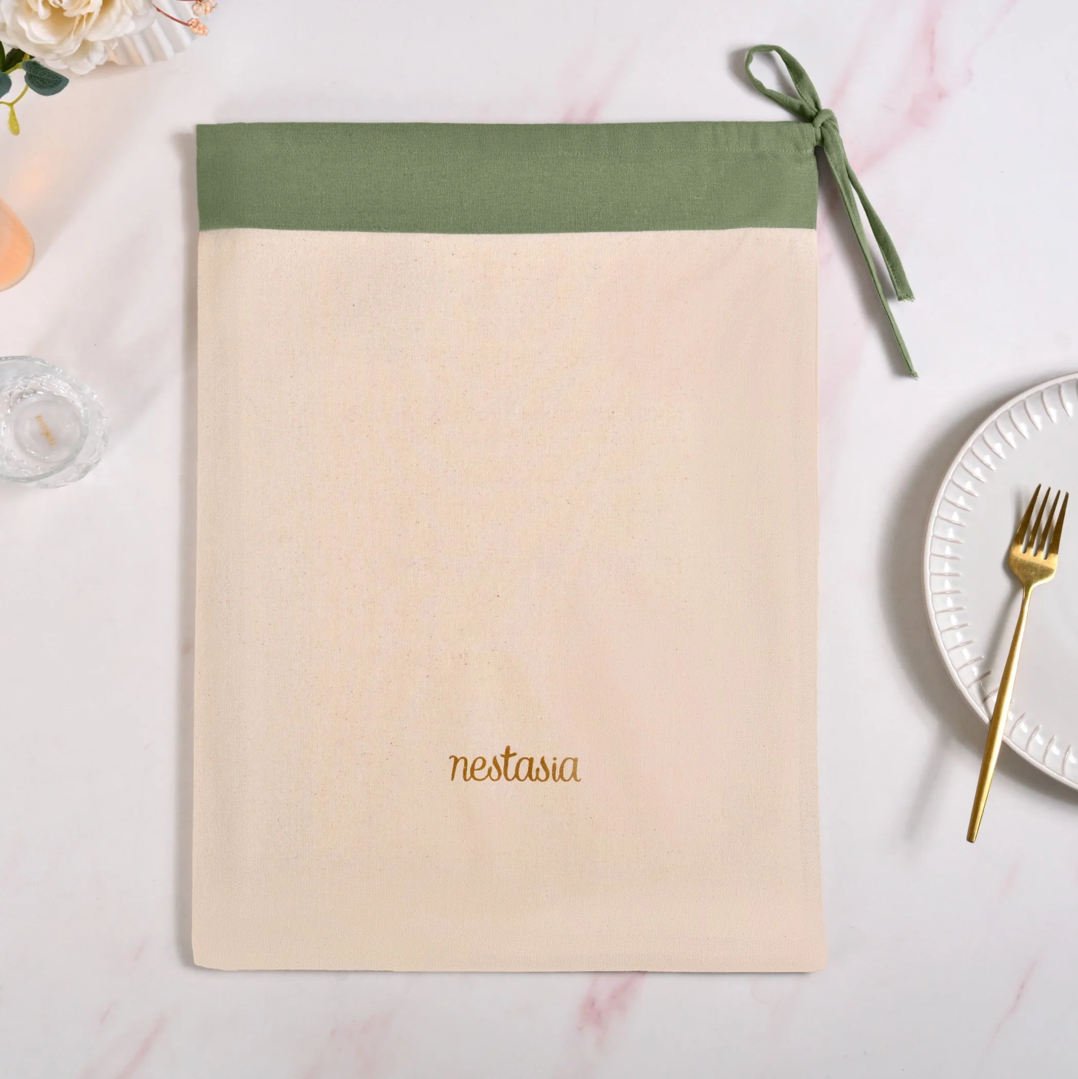 Midori Pure Cotton Table Placemat Runner And Napkin 13 Piece Set - Image 10