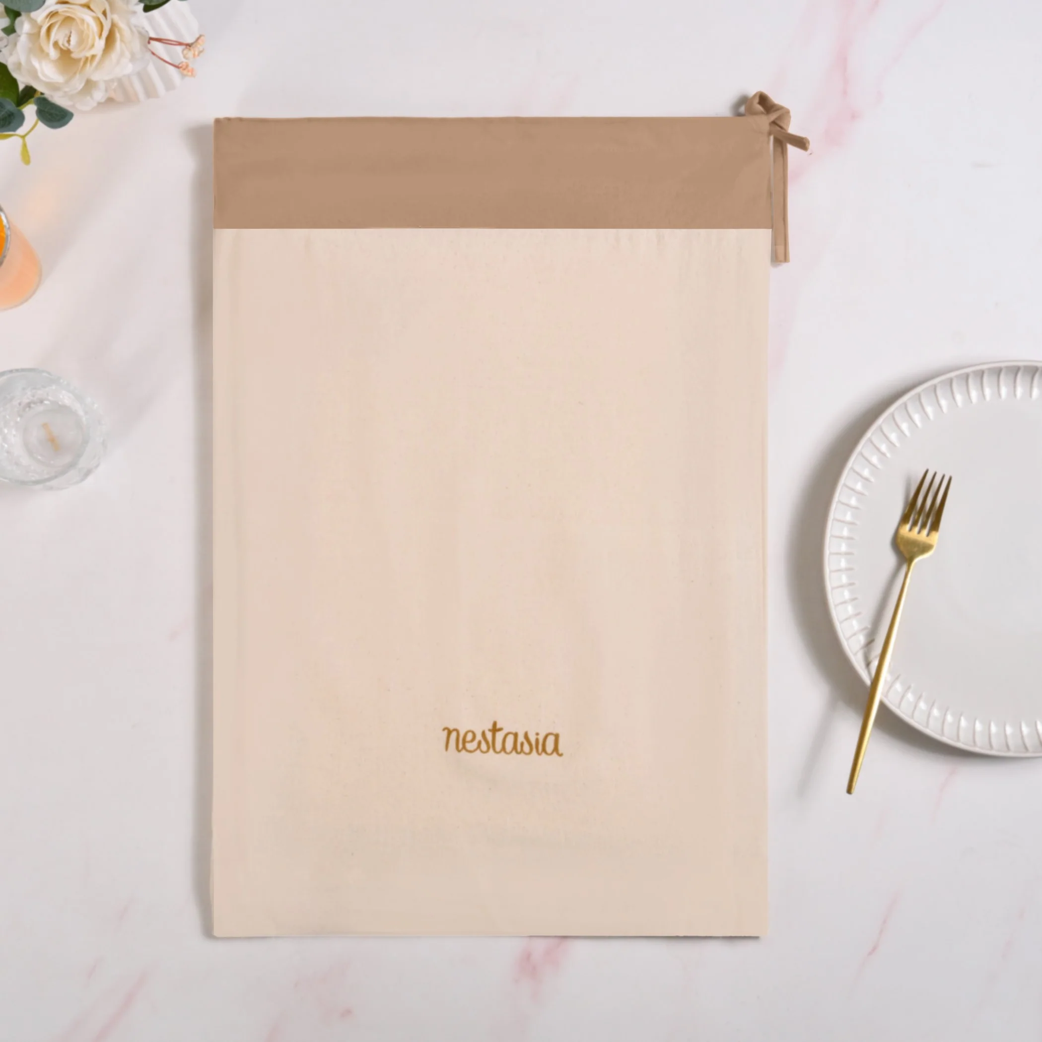 Midori Table Runner Placemats And Napkins 13 Piece Set In Brown - Image 9