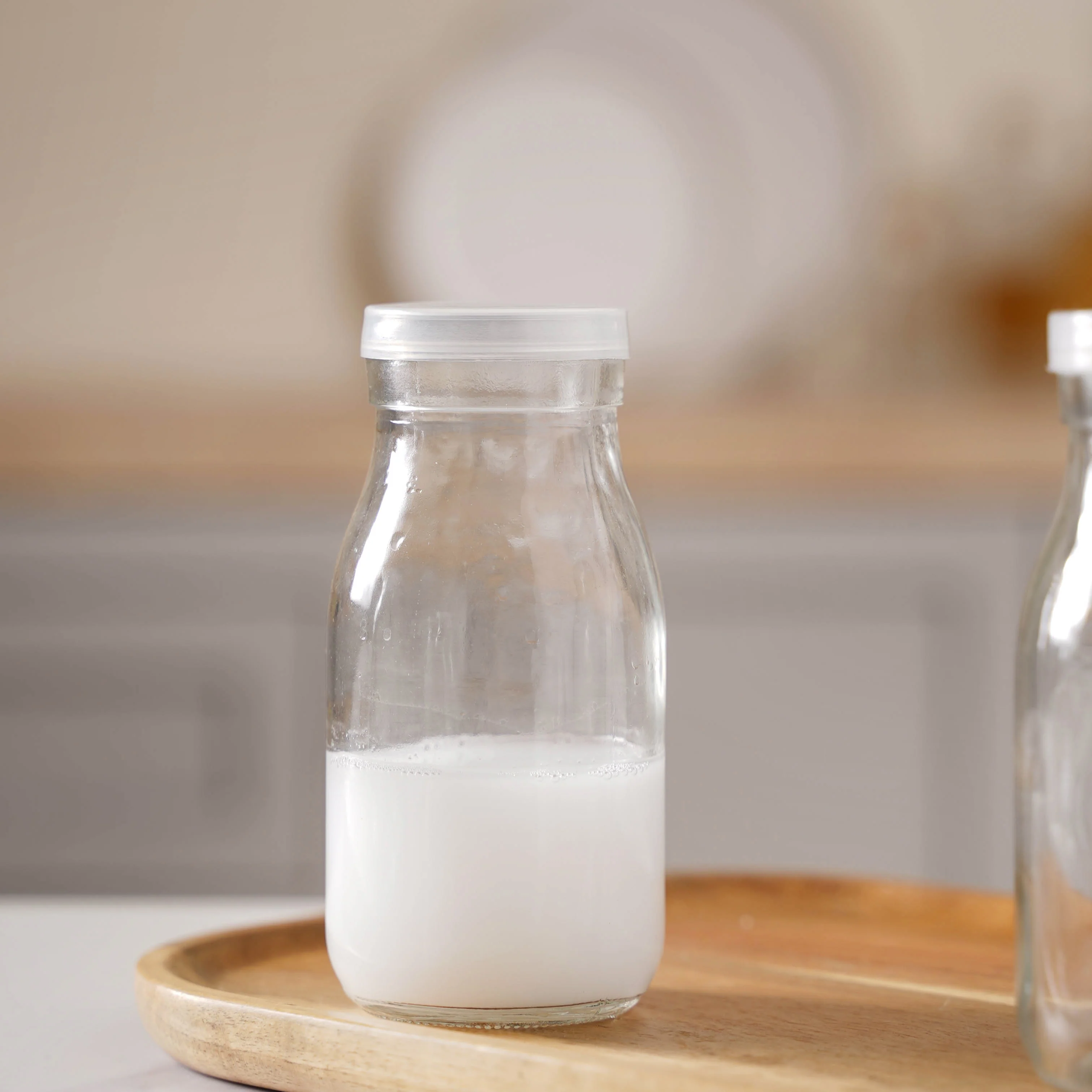 Milk Glass Bottle with Lid Set of 6 - Image 5